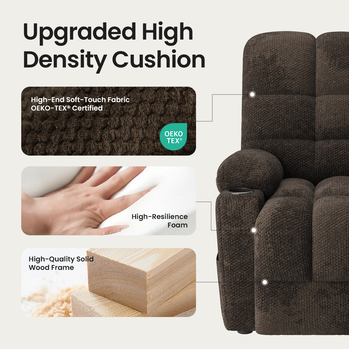 COLAMY SERENE Power Lift Recliner Massage Chair