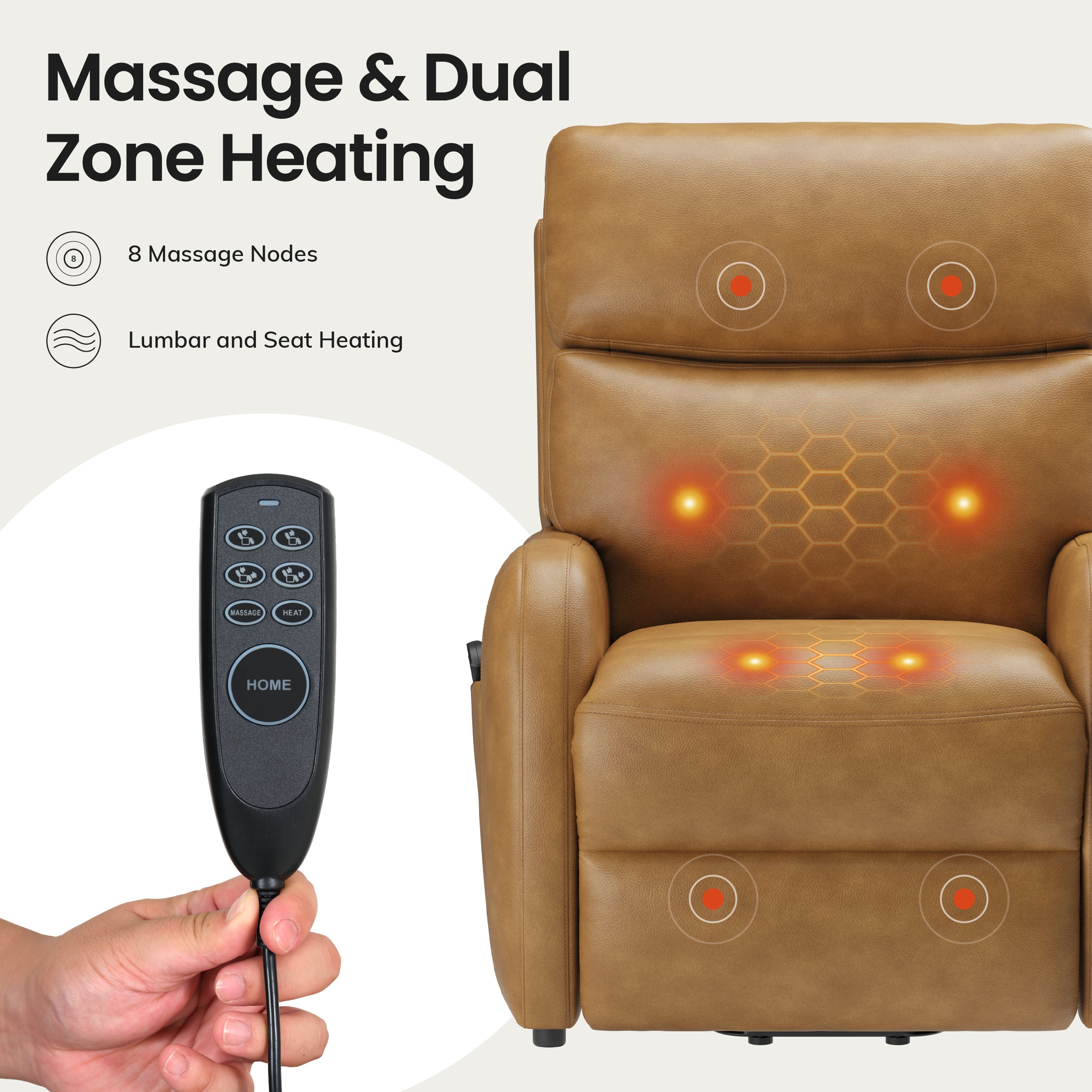 COLAMY ASCEND Power Lift Massage Chair with Heat