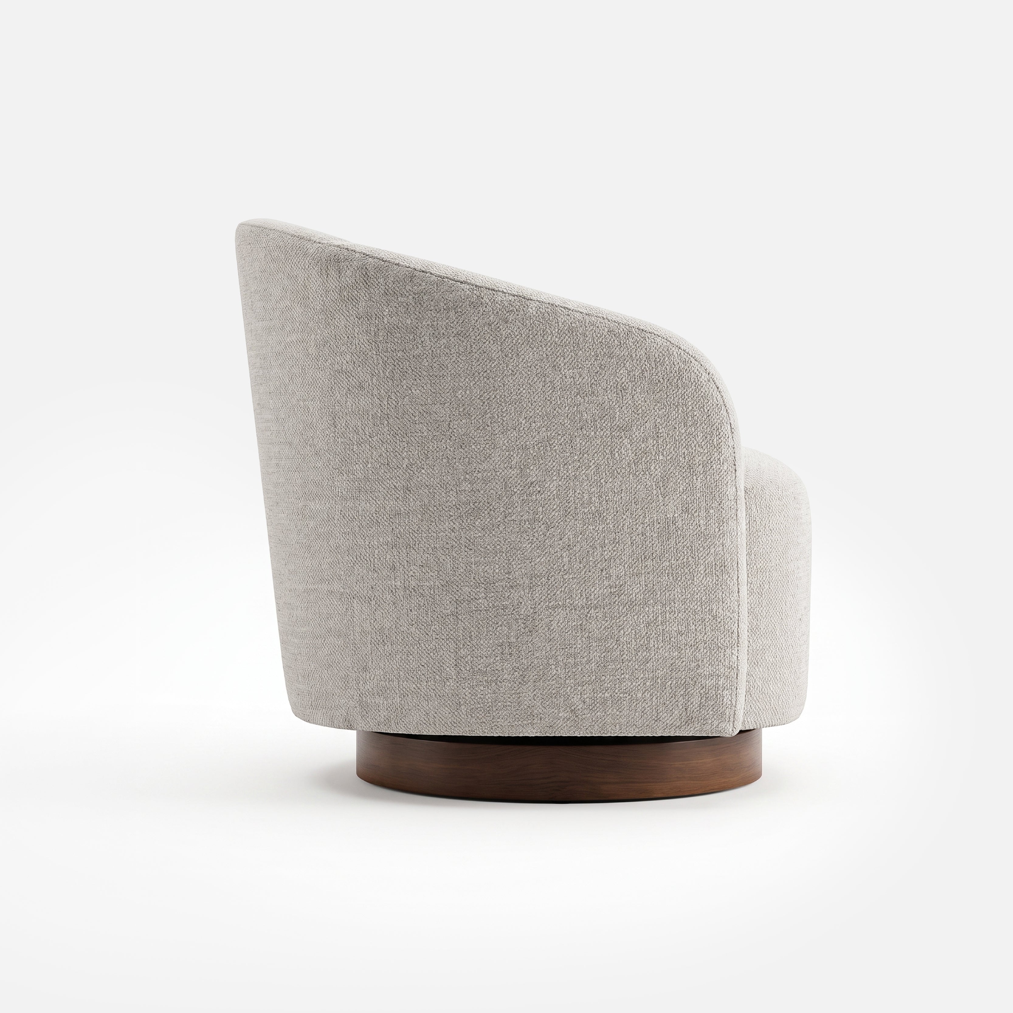 COLAMY AURA Rounded Barrel Swivel Accent Chair