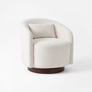 COLAMY AURA Rounded Barrel Swivel Accent Chair