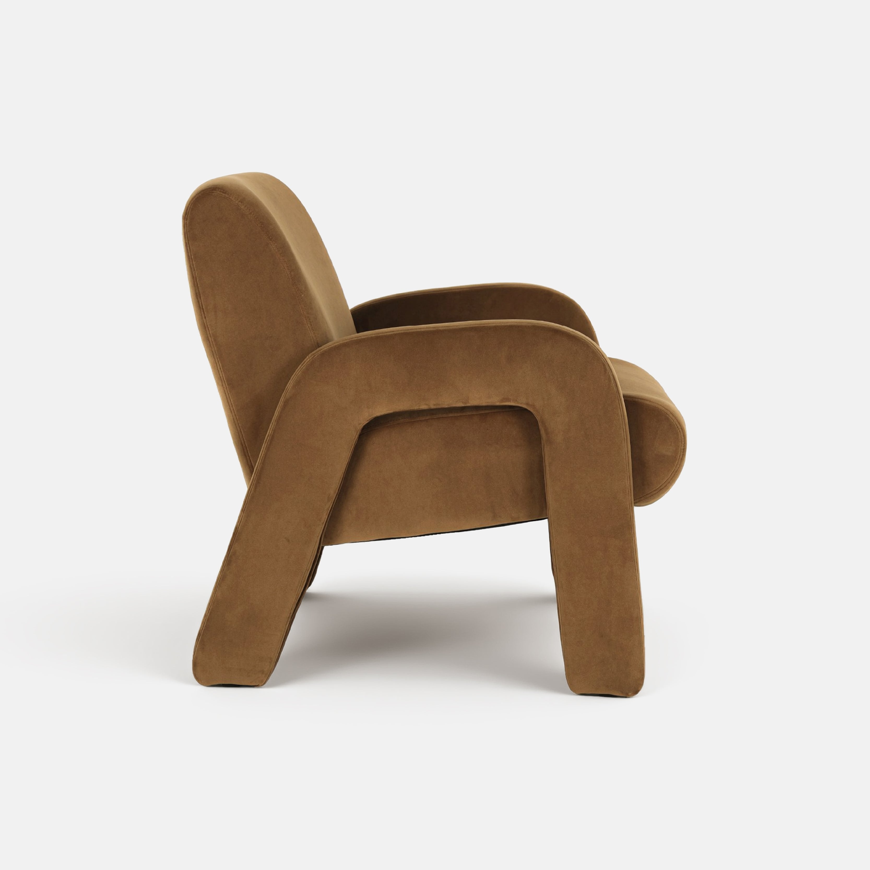 COLAMY AURA Furniture Fully Upholstered Velvet Accent Chair