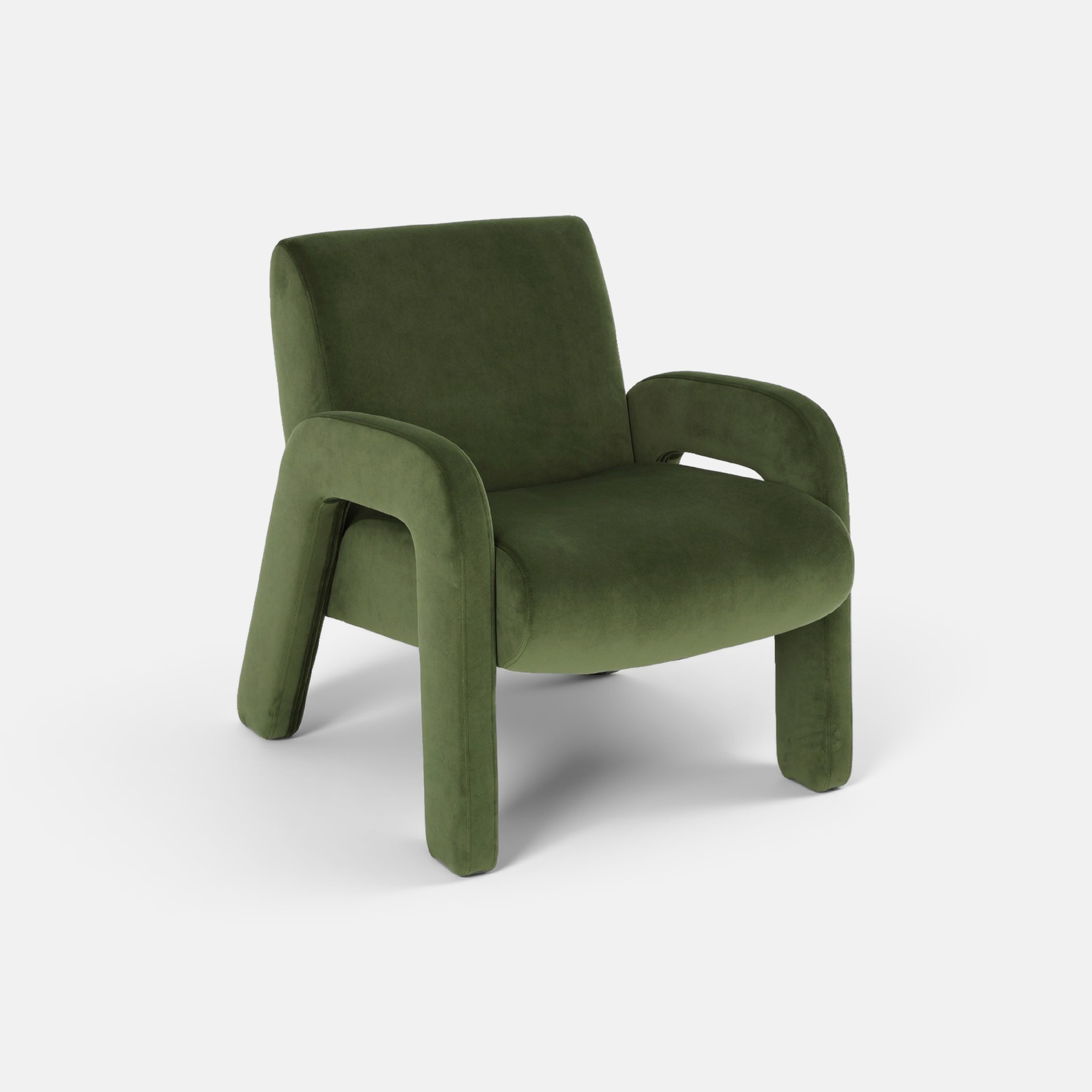 COLAMY AURA Furniture Fully Upholstered Velvet Accent Chair