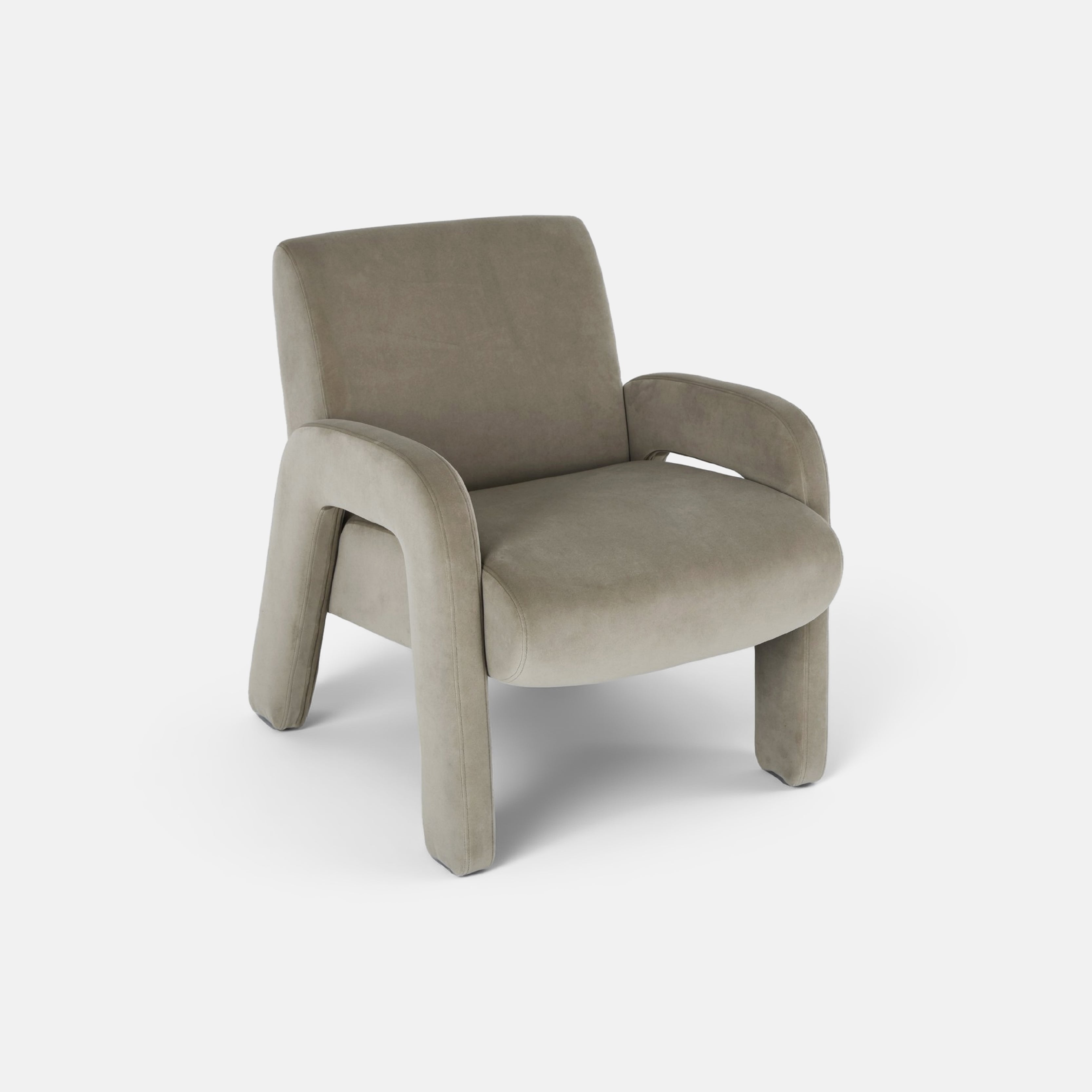 COLAMY AURA Furniture Fully Upholstered Velvet Accent Chair