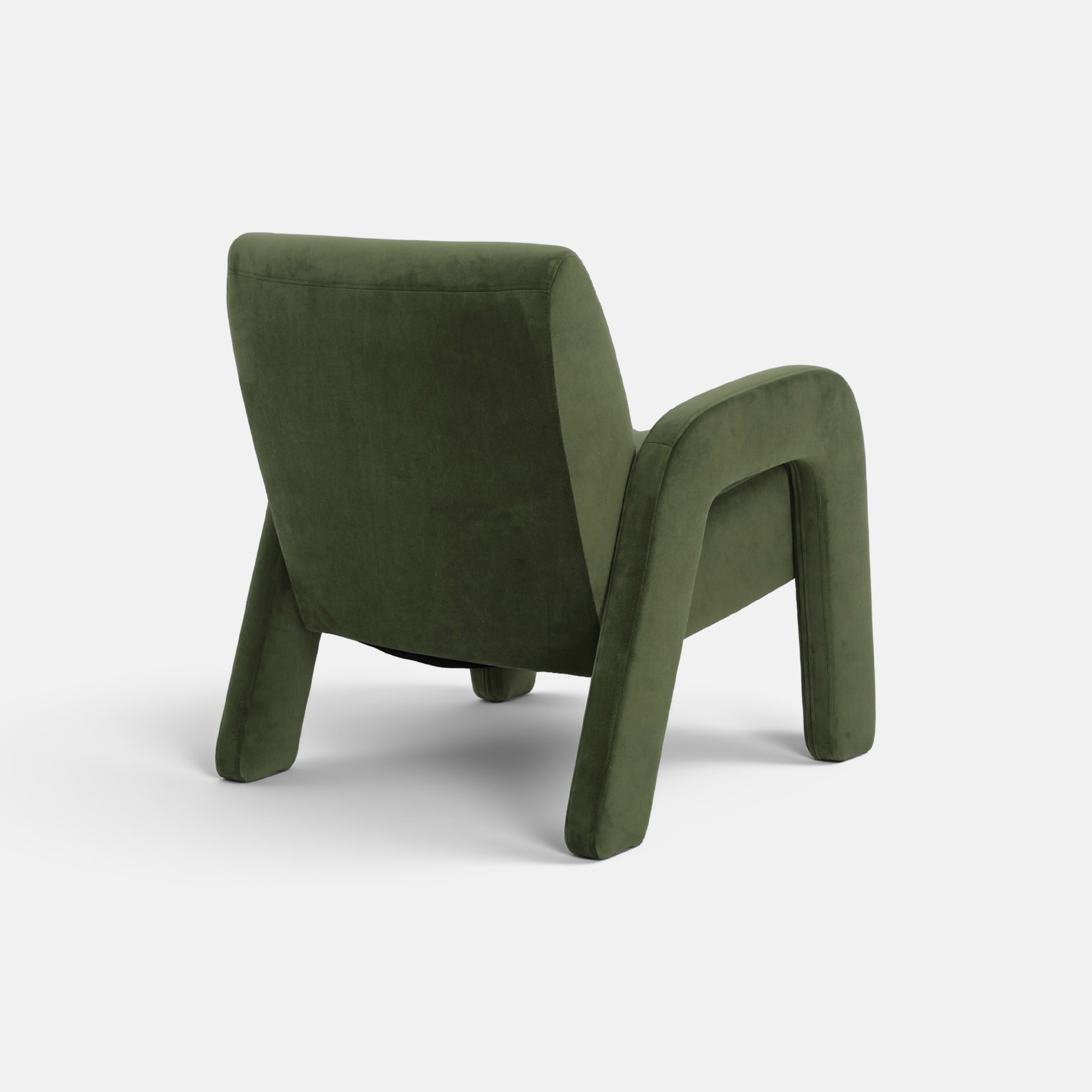 COLAMY AURA Furniture Fully Upholstered Velvet Accent Chair