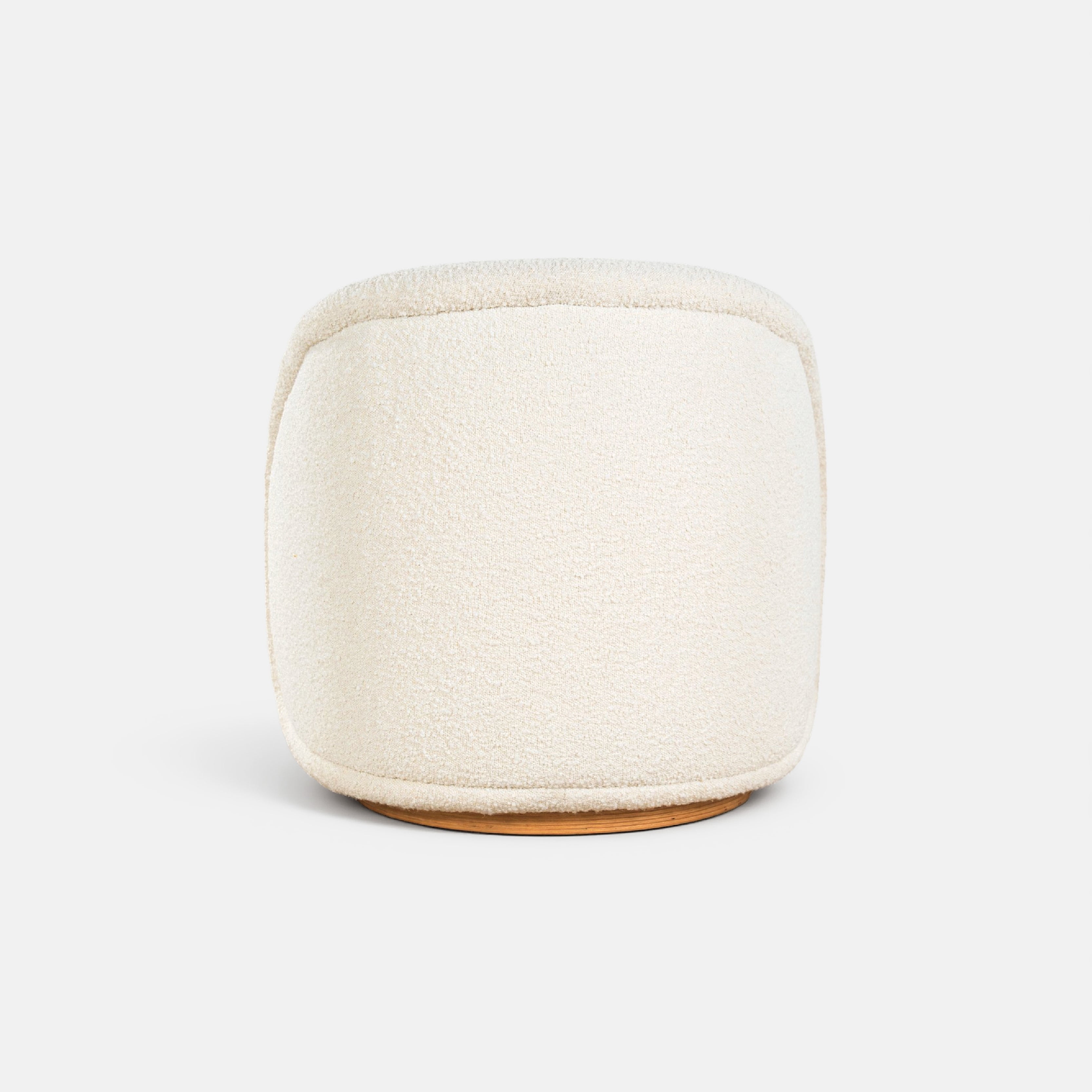 COLAMY AURA Sculpted Swivel Accent Chair