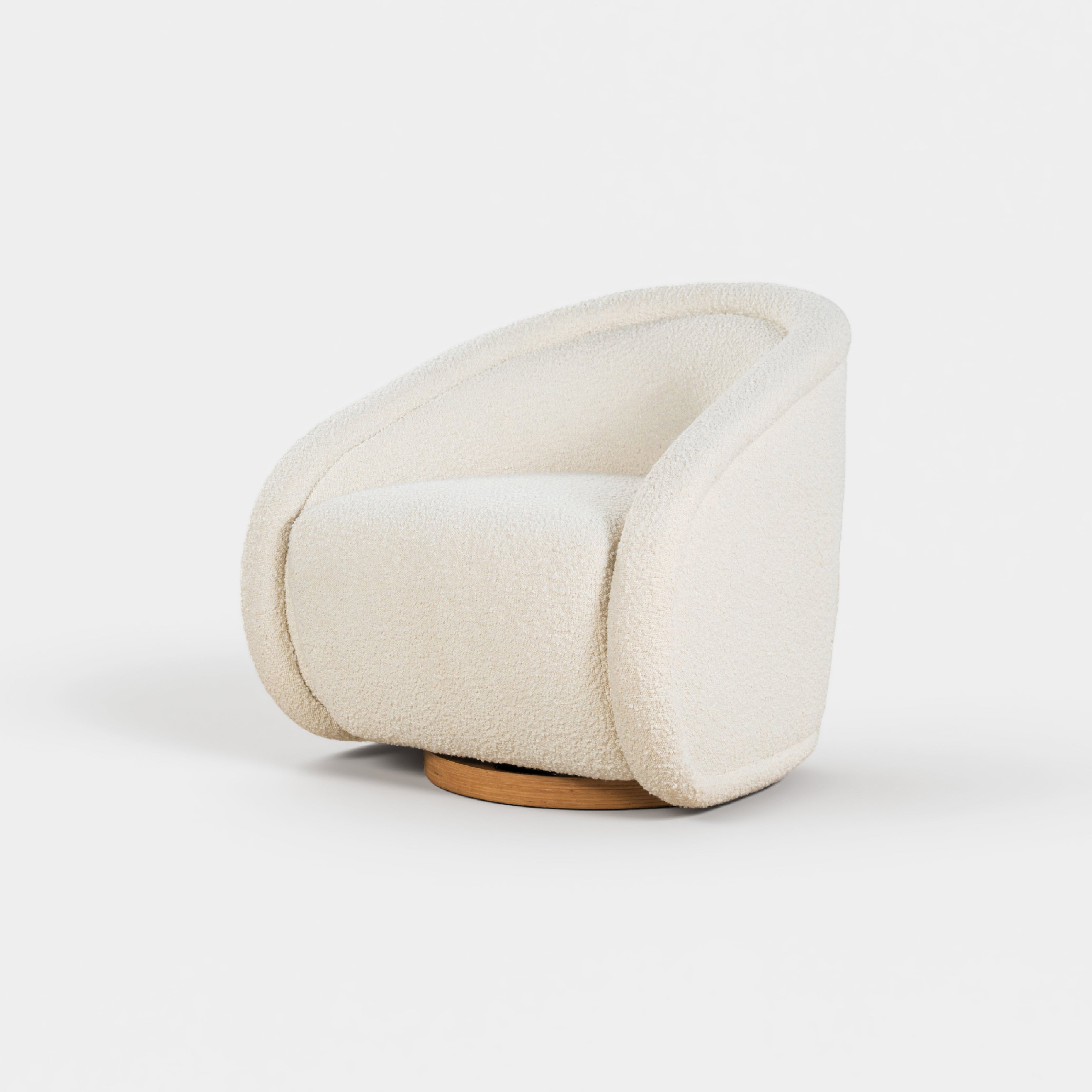 COLAMY AURA Sculpted Swivel Accent Chair