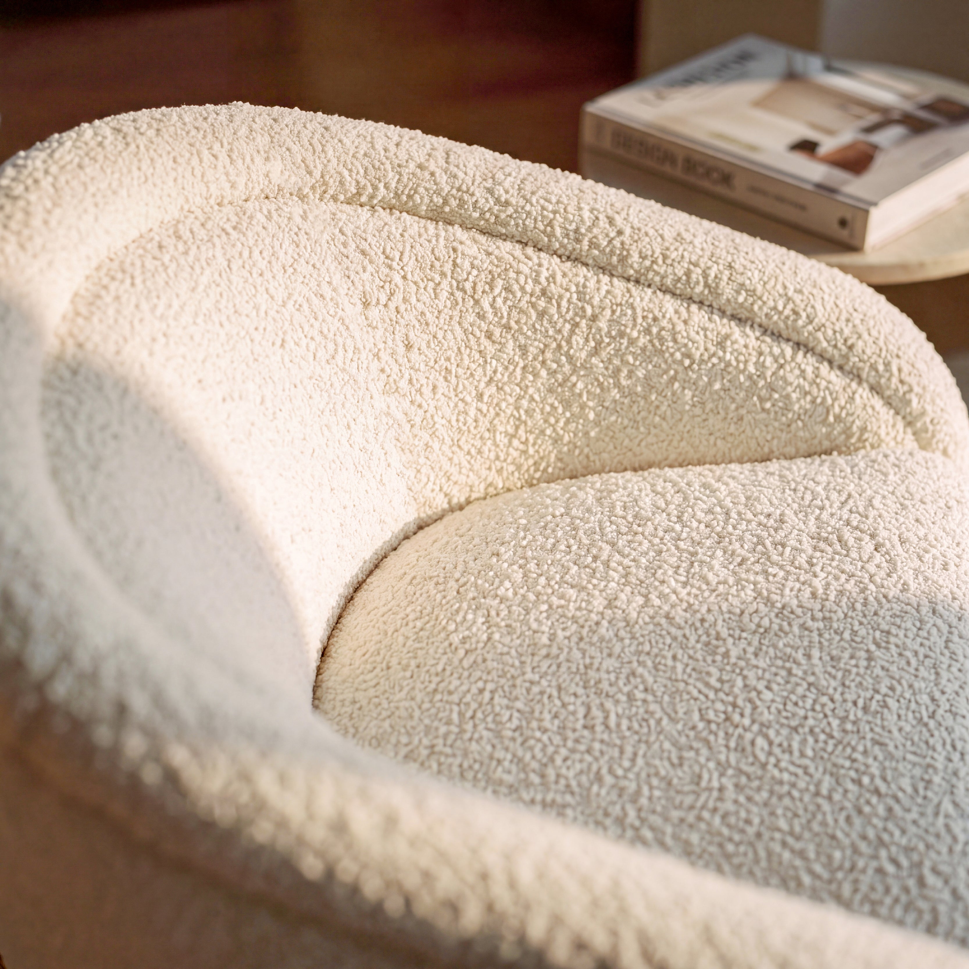 COLAMY AURA Sculpted Swivel Accent Chair