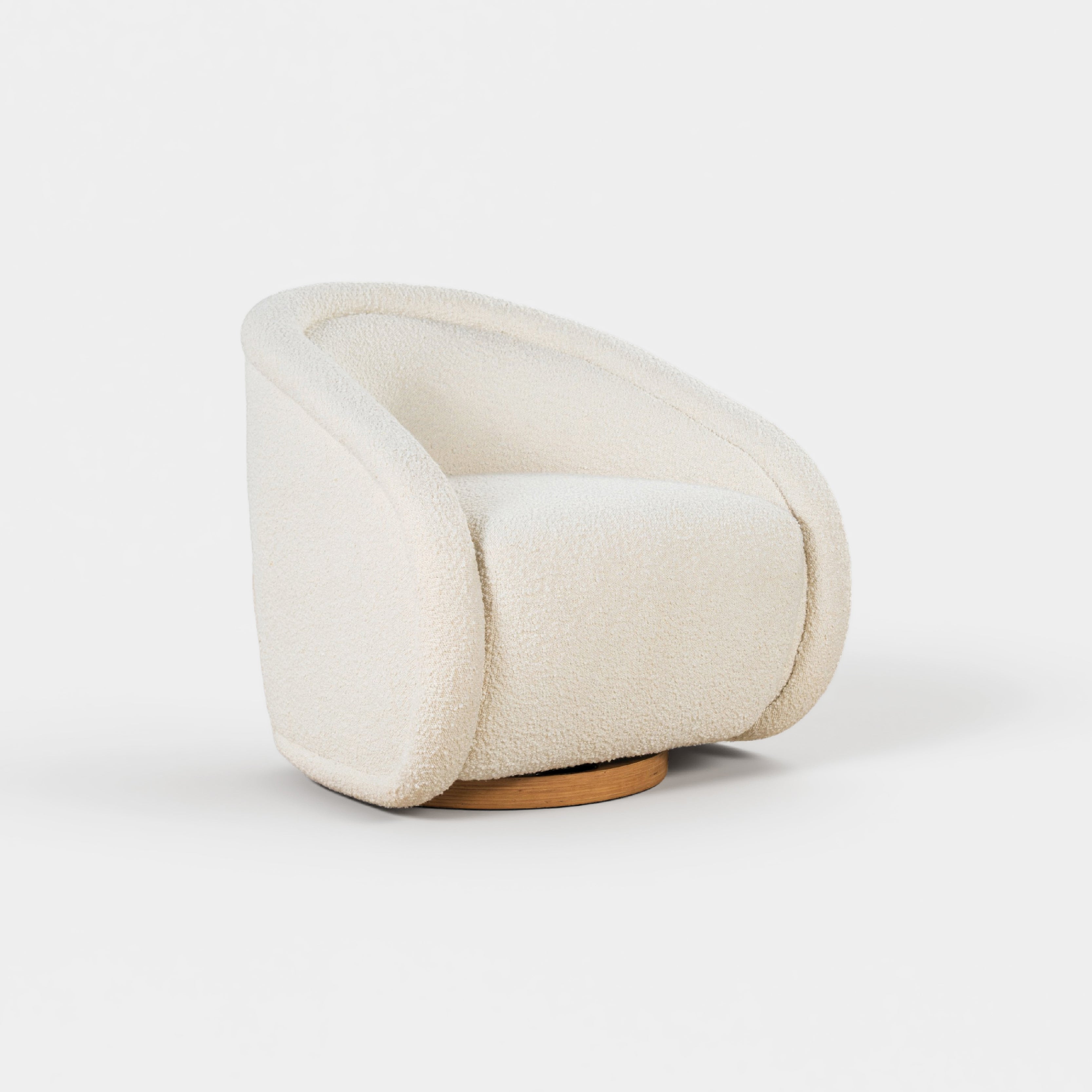 COLAMY AURA Sculpted Swivel Accent Chair