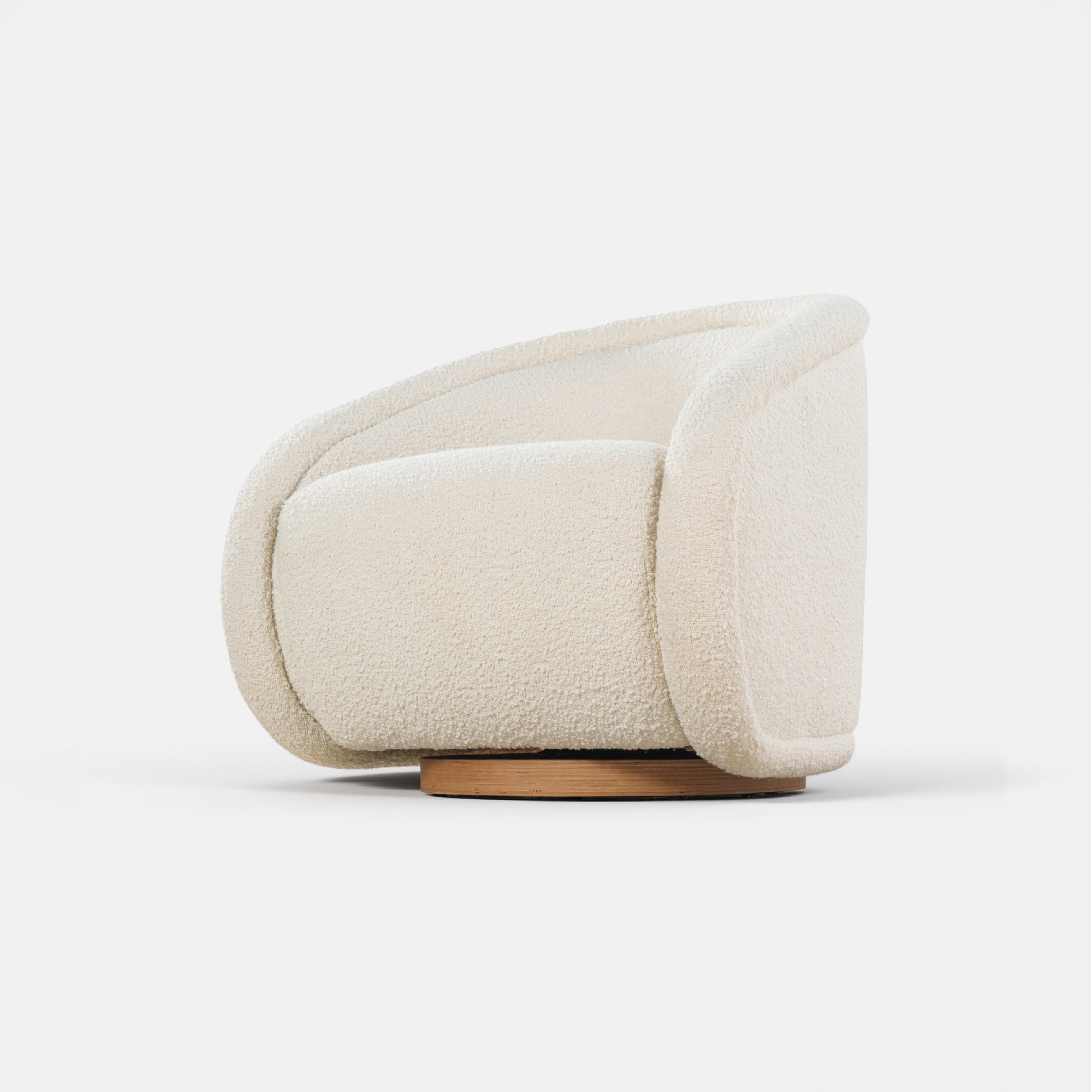 COLAMY AURA Sculpted Swivel Accent Chair
