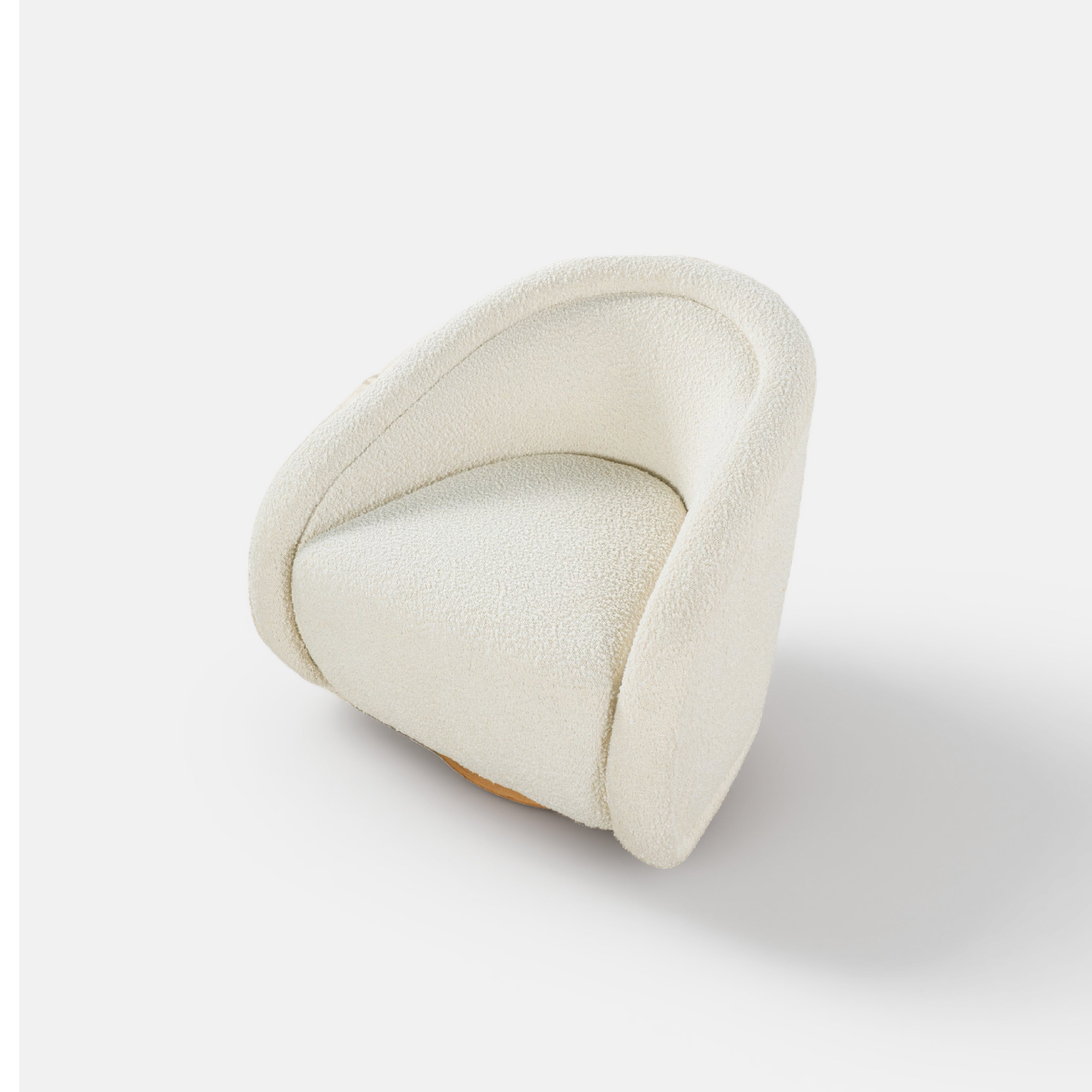COLAMY AURA Sculpted Swivel Accent Chair