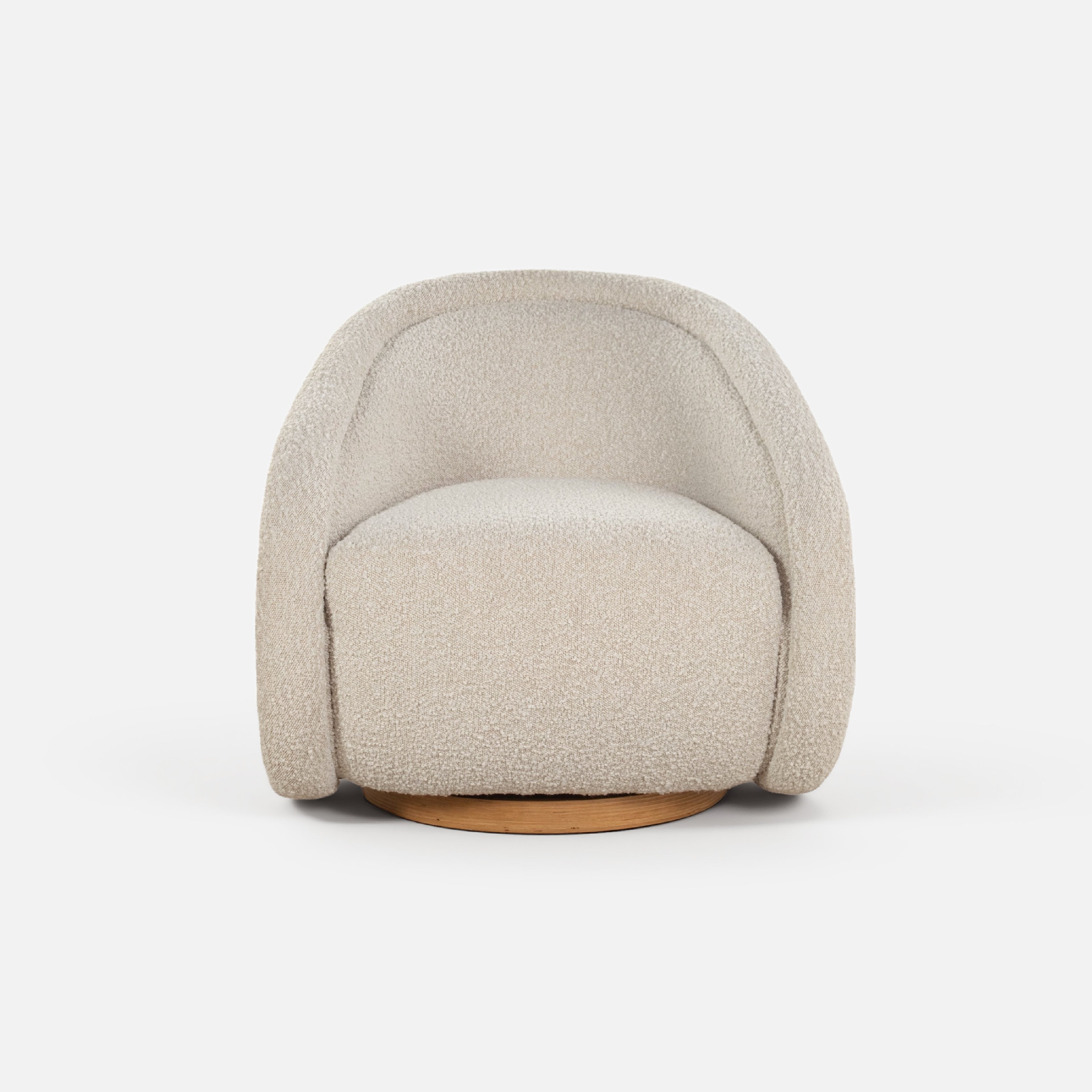 COLAMY AURA Sculpted Swivel Accent Chair