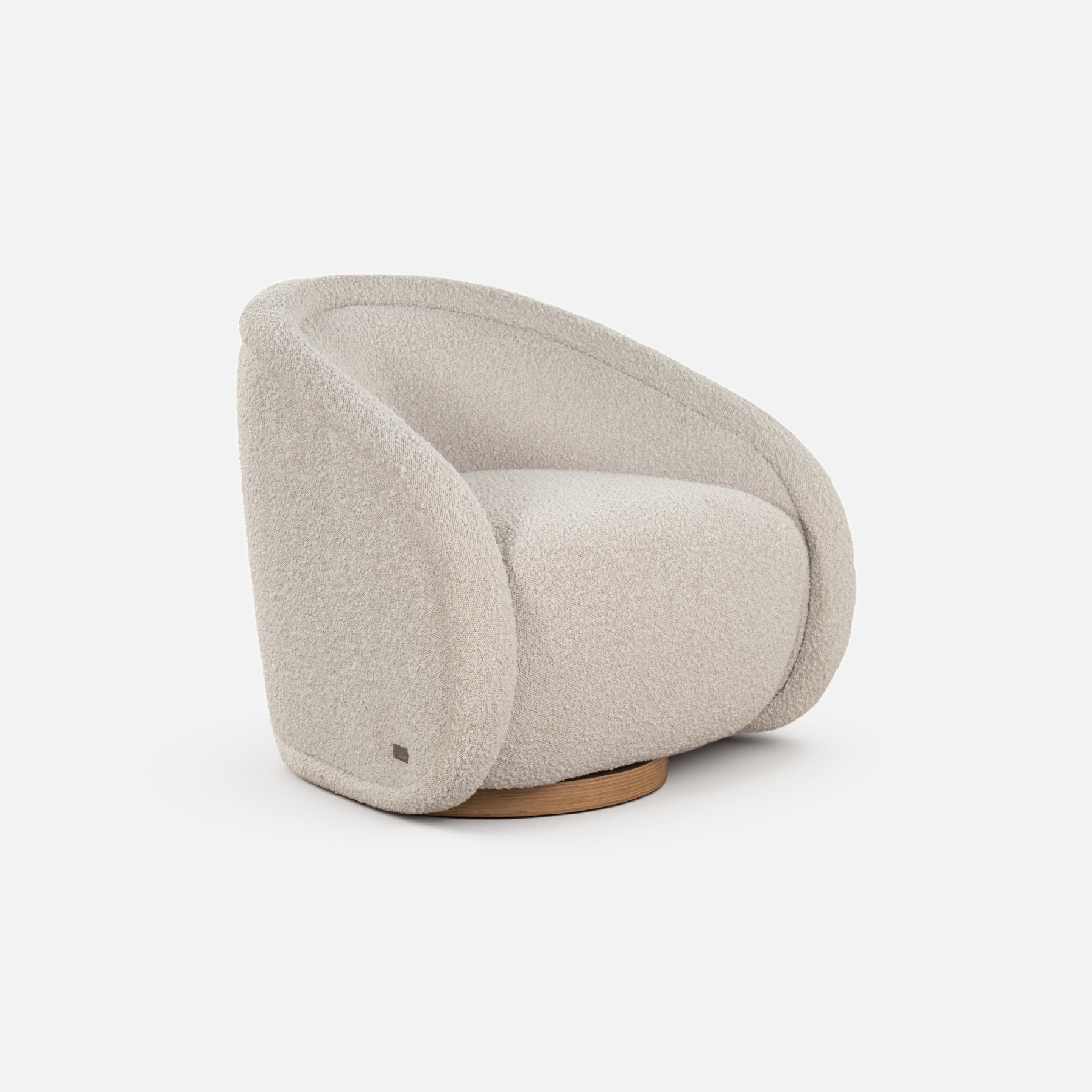 COLAMY AURA Sculpted Swivel Accent Chair
