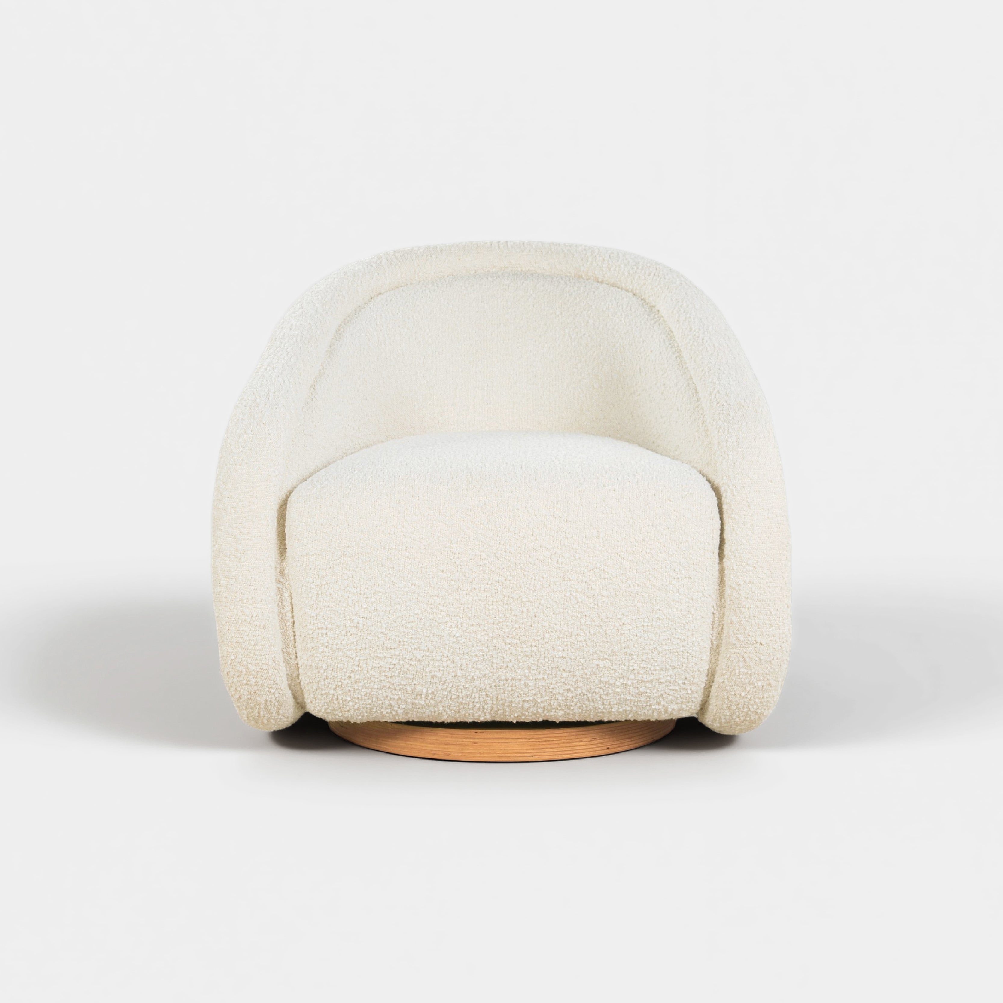 COLAMY AURA Sculpted Swivel Accent Chair