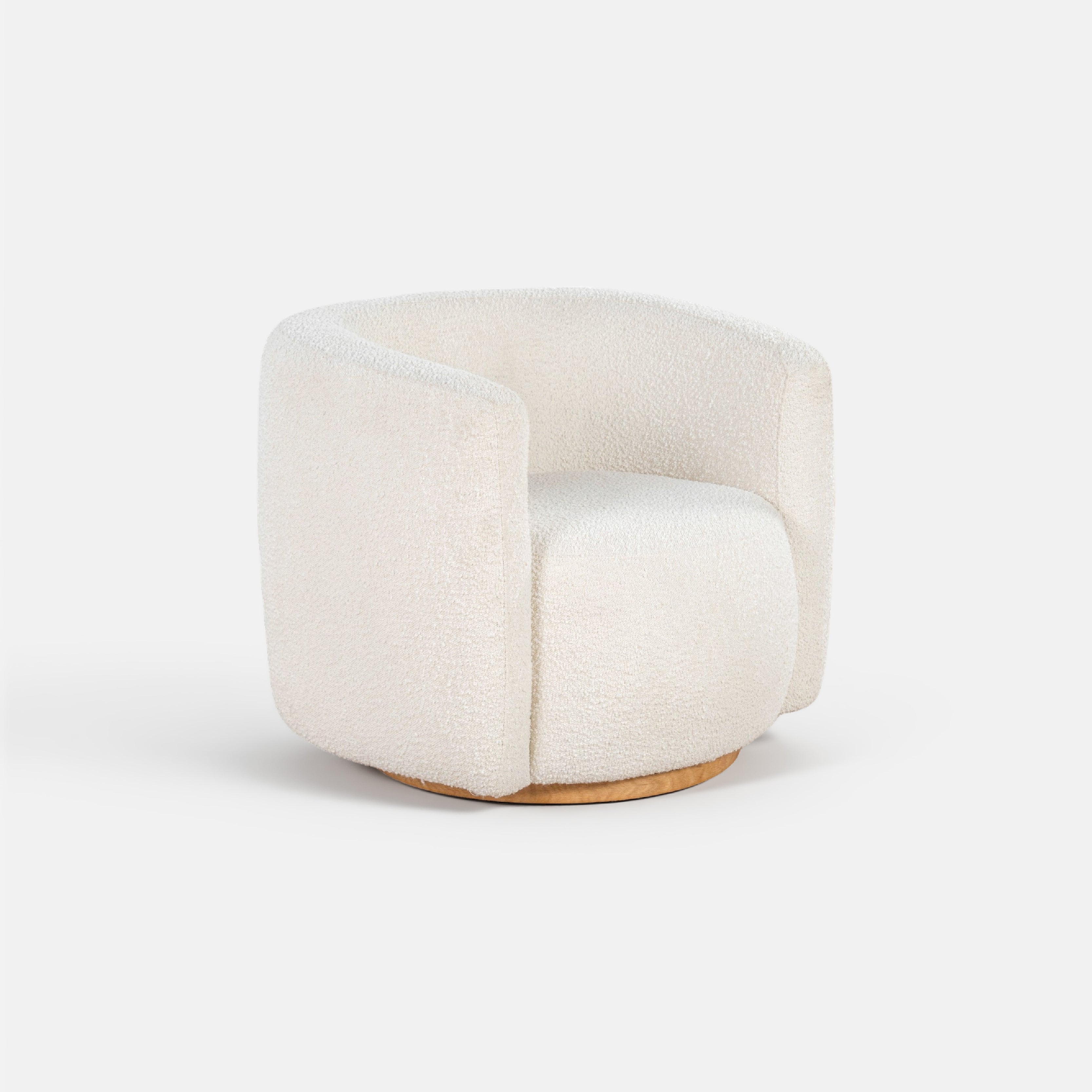 COLAMY AURA Compact Barrel Swivel Accent Chair
