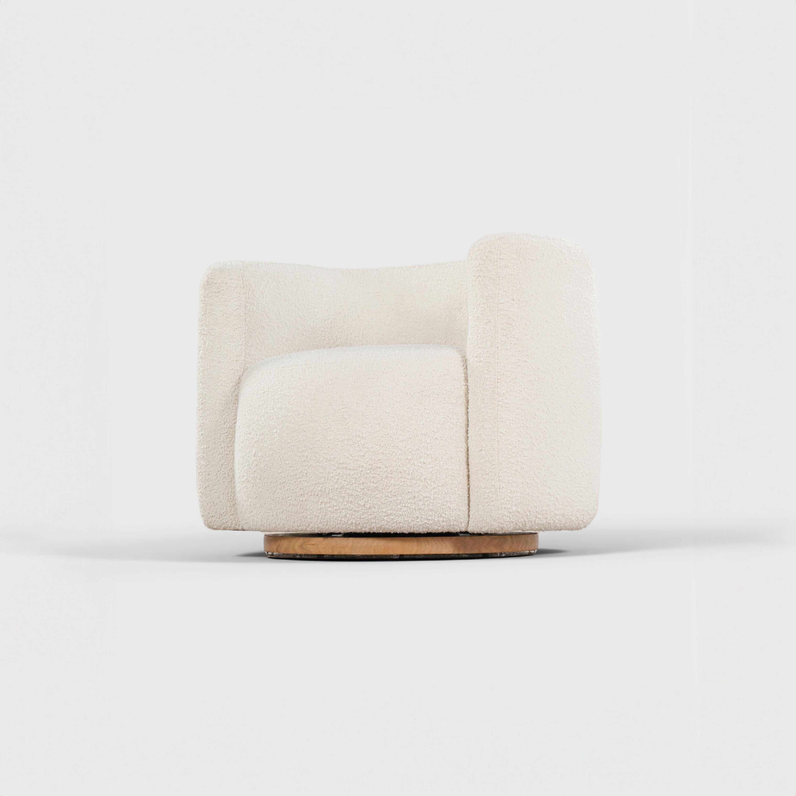 COLAMY AURA Compact Barrel Swivel Accent Chair