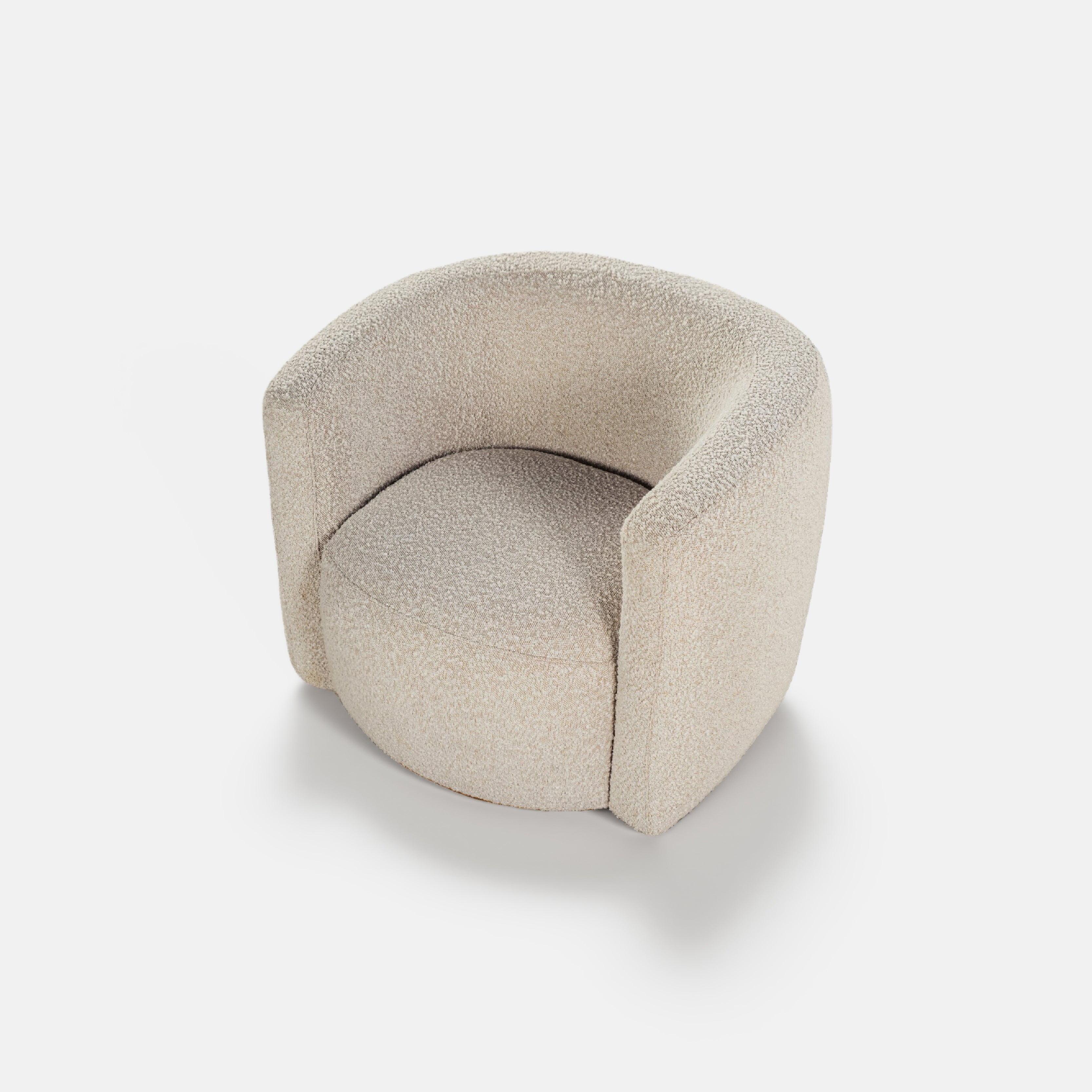 COLAMY AURA Compact Barrel Swivel Accent Chair