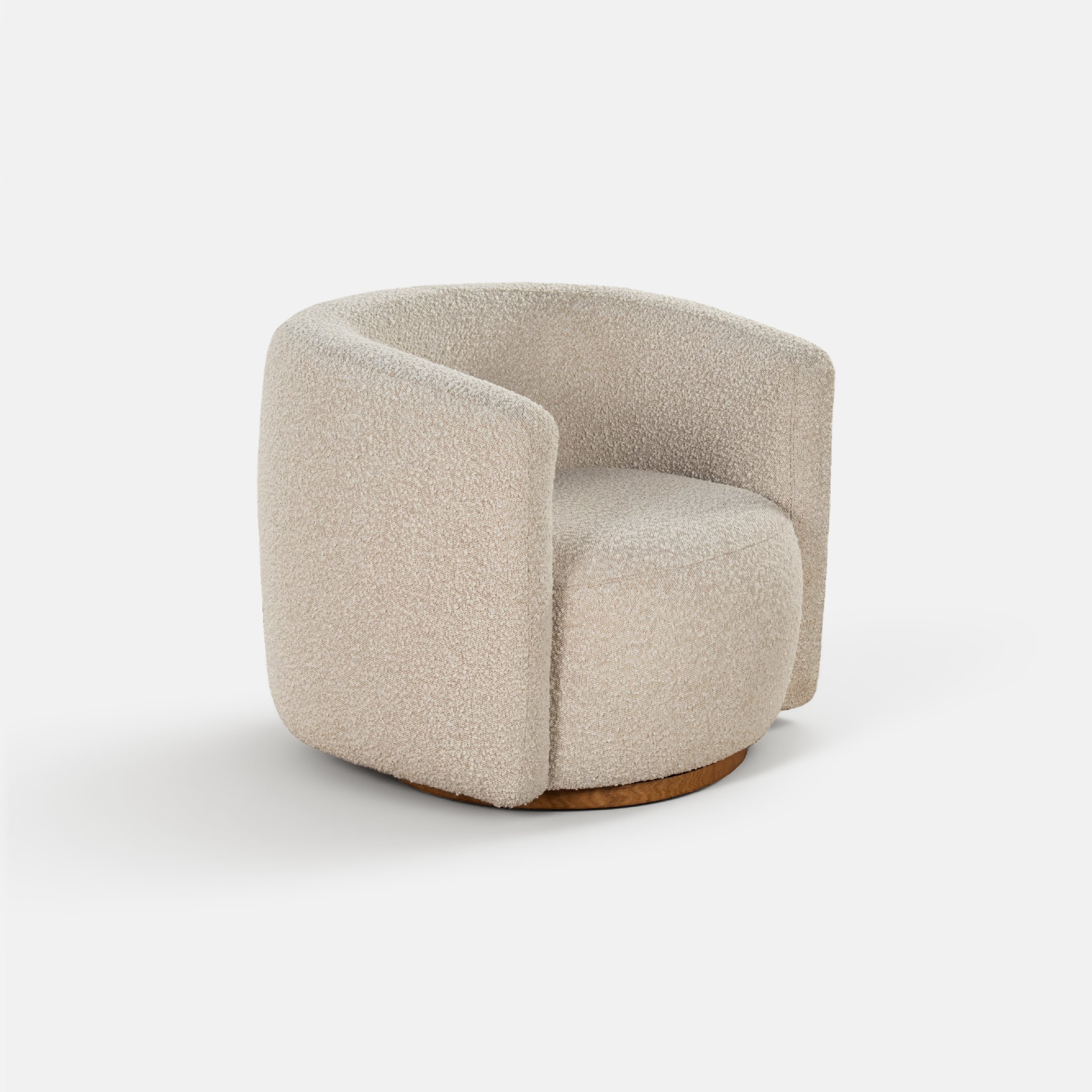 COLAMY AURA Compact Barrel Swivel Accent Chair