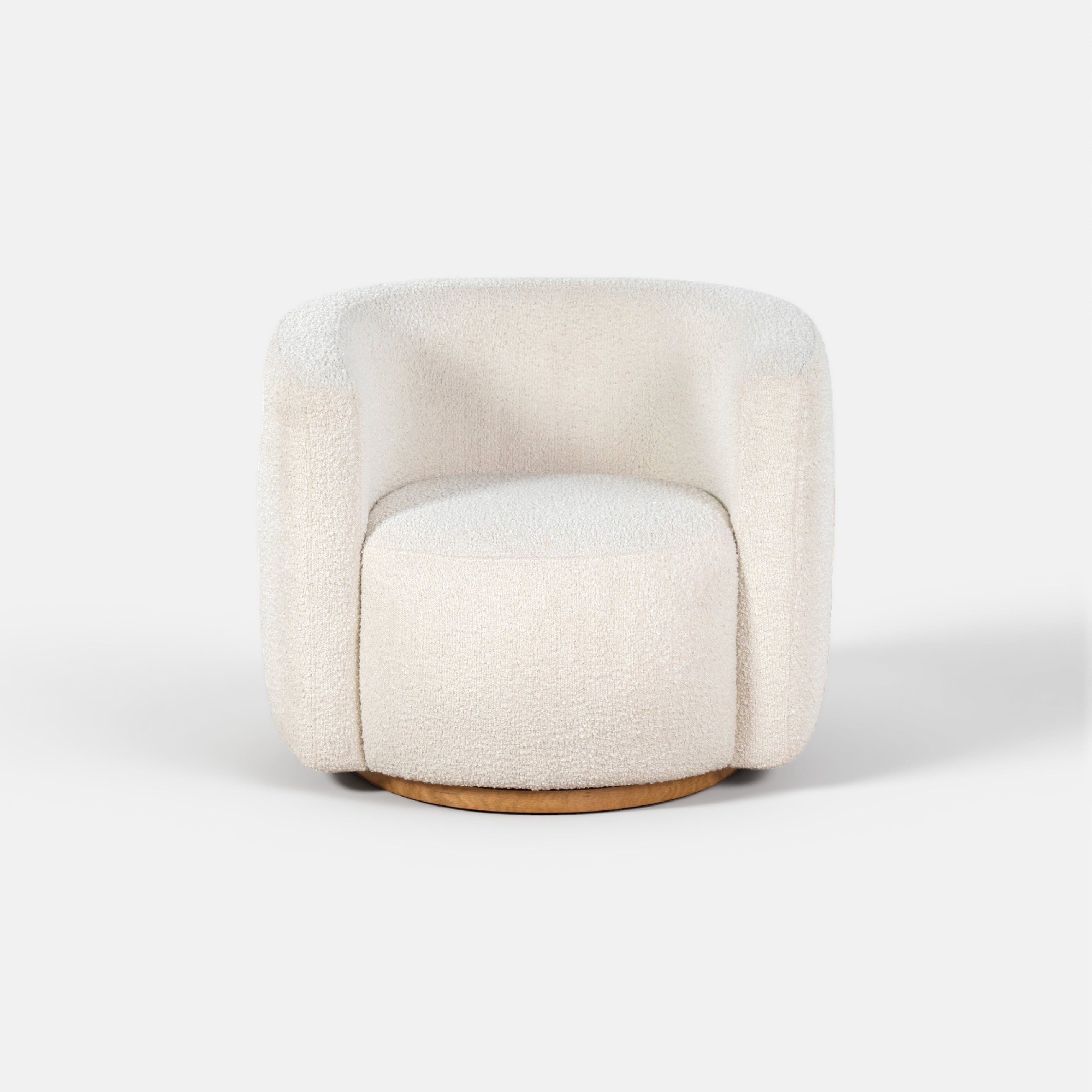 COLAMY AURA Compact Barrel Swivel Accent Chair