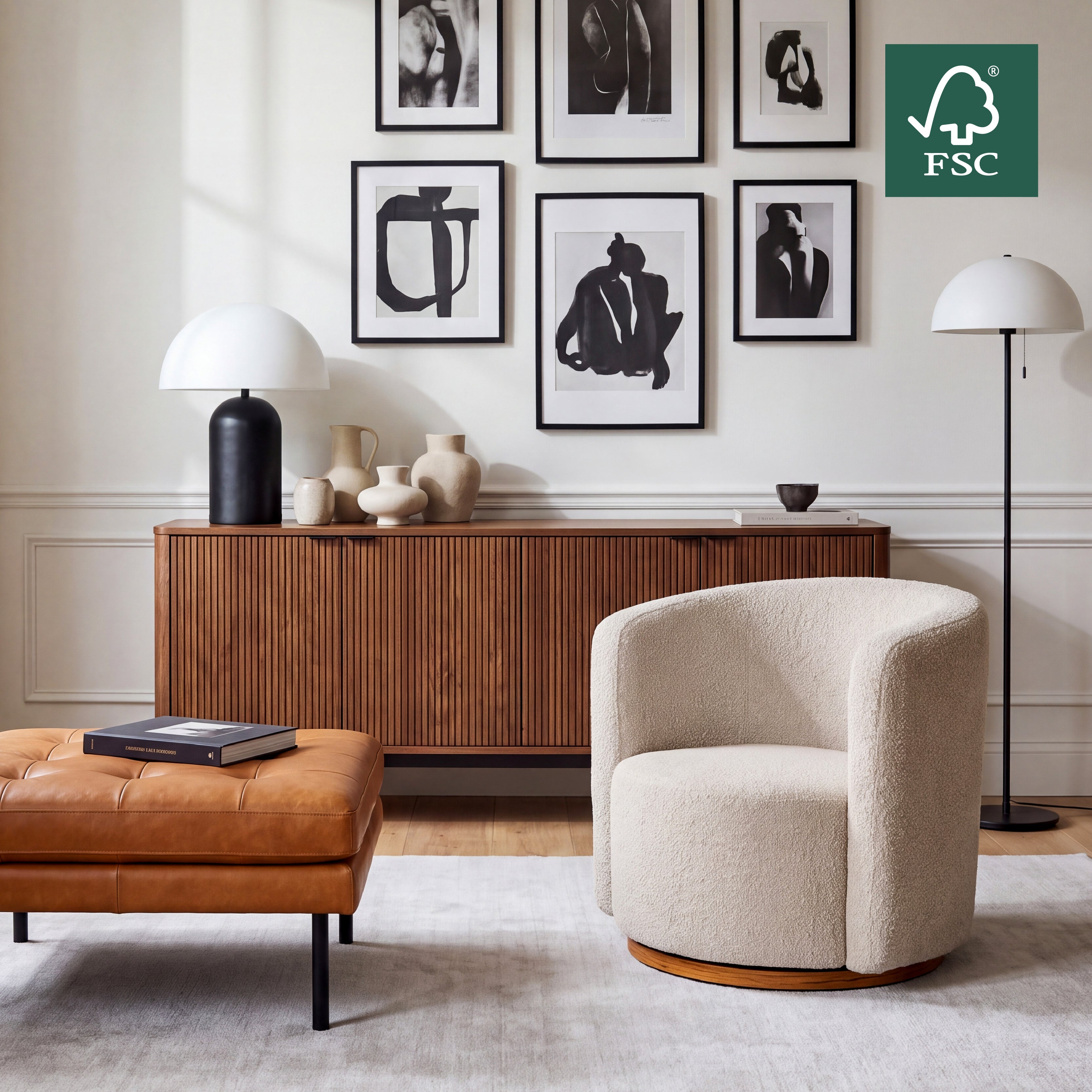 COLAMY AURA Oversized Cocoon Swivel Accent Chair