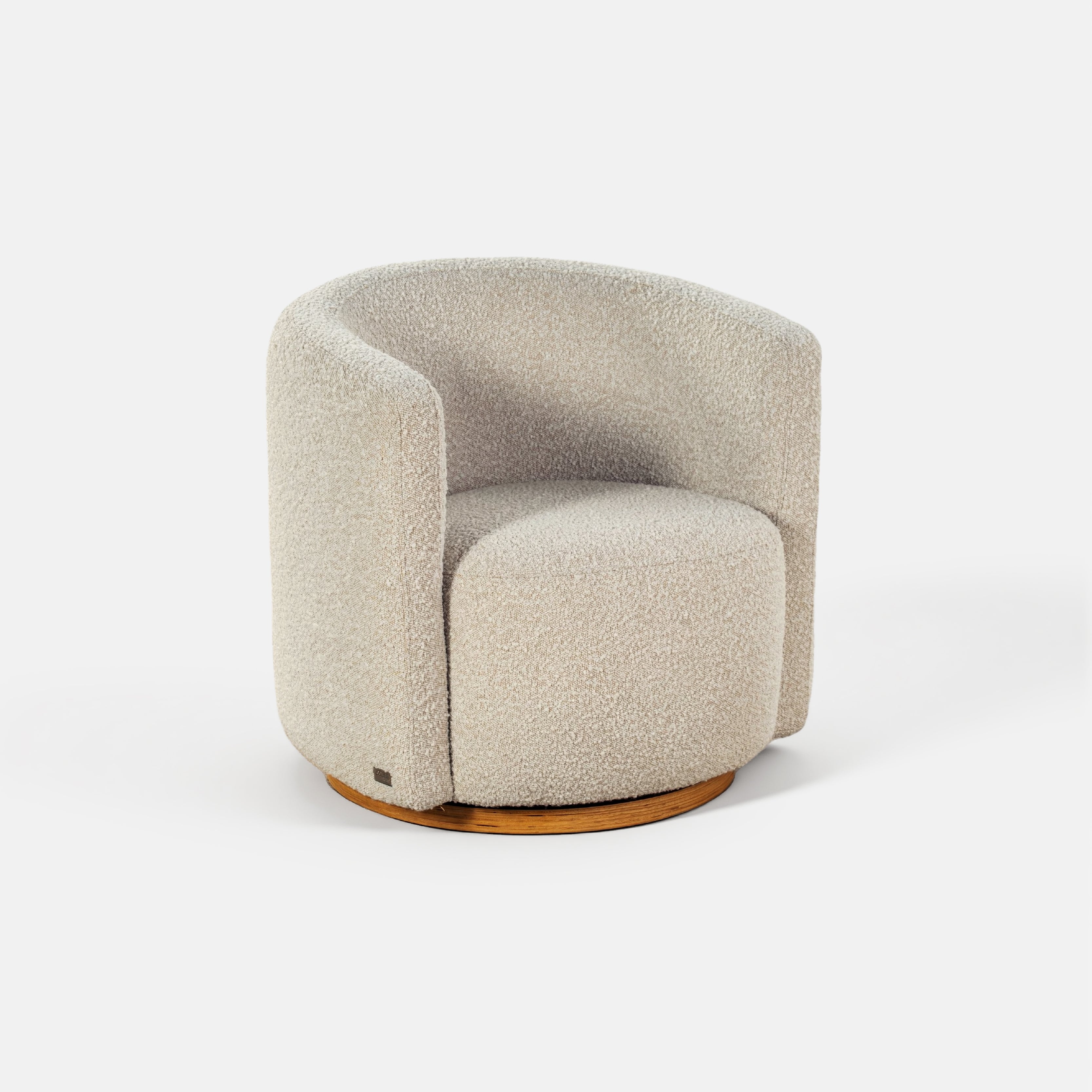 COLAMY AURA Oversized Cocoon Swivel Accent Chair
