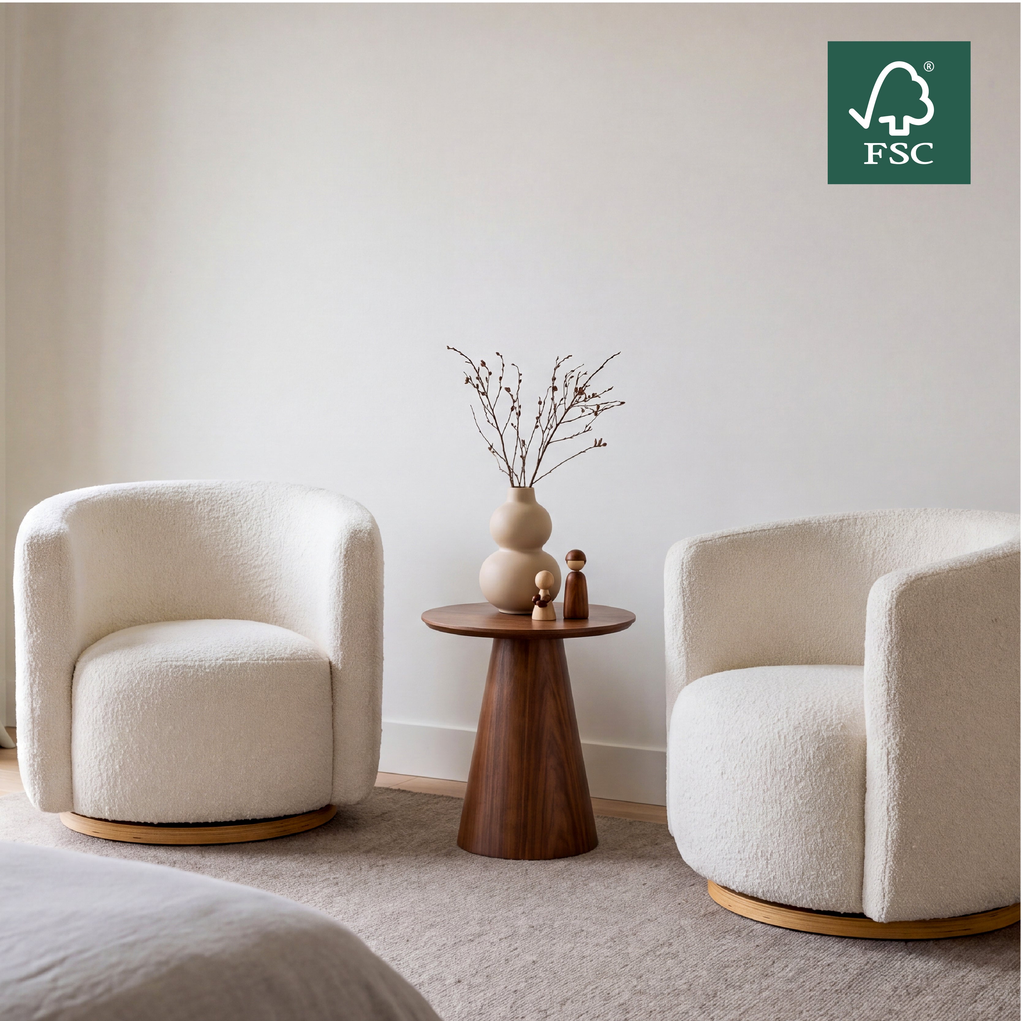 COLAMY AURA Oversized Cocoon Swivel Accent Chair