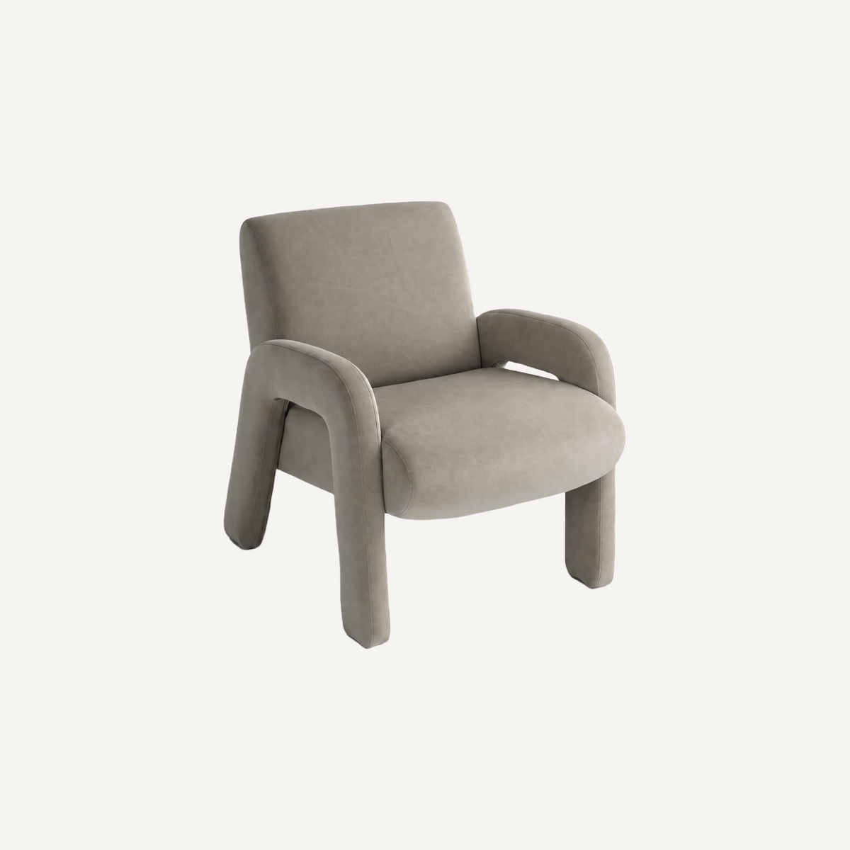 COLAMY AURA Fully Upholstered Velvet Accent Chair
