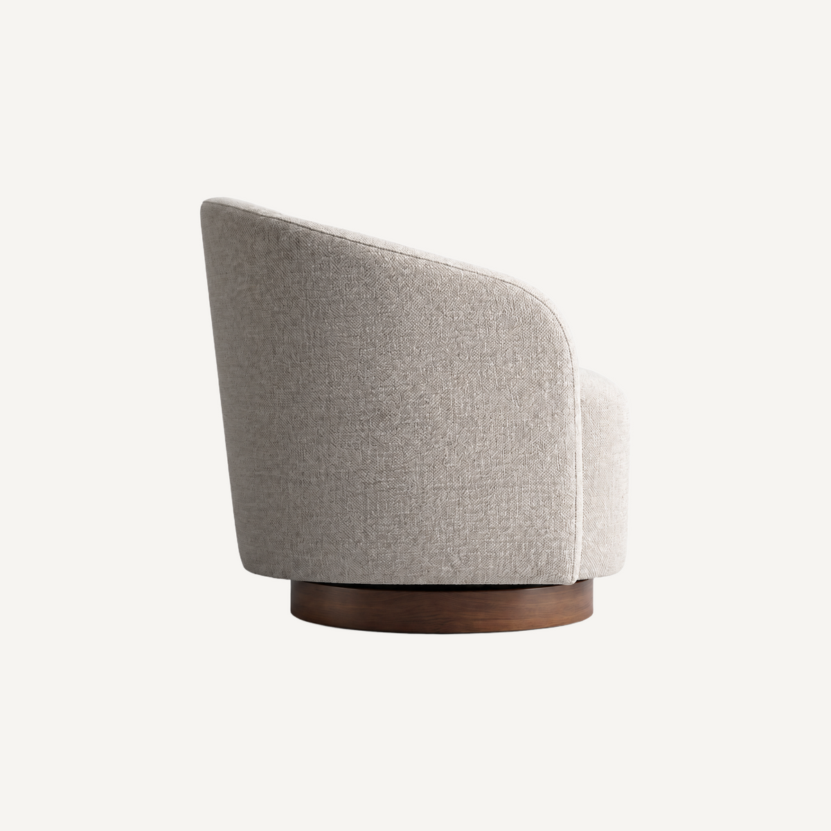 COLAMY AURA Rounded Barrel Swivel Accent Chair