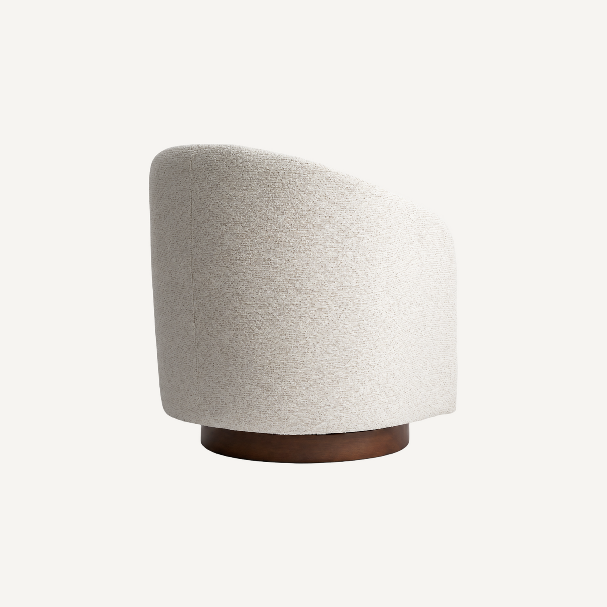 COLAMY AURA Rounded Barrel Swivel Accent Chair