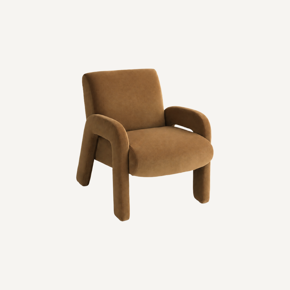 COLAMY AURA Fully Upholstered Velvet Accent Chair