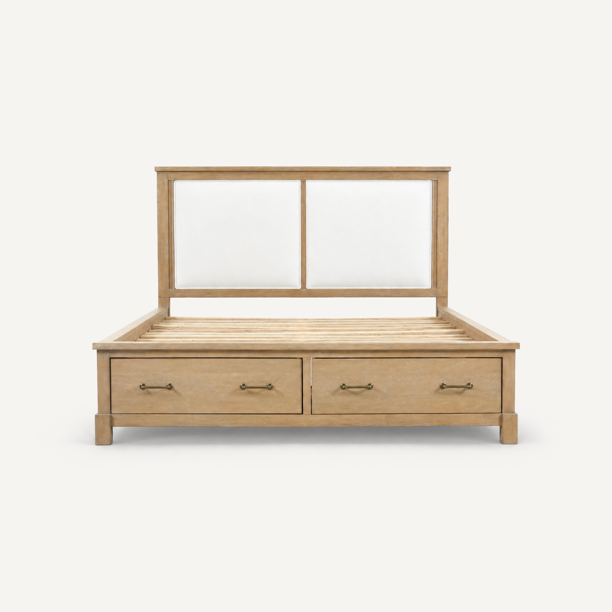 COLAMY HUSH Queen Bed Frame with 2 Storage Drawers & Upholstered Headboard