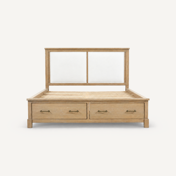 COLAMY HUSH Queen Bed Frame with 2 Storage Drawers & Upholstered Headboard