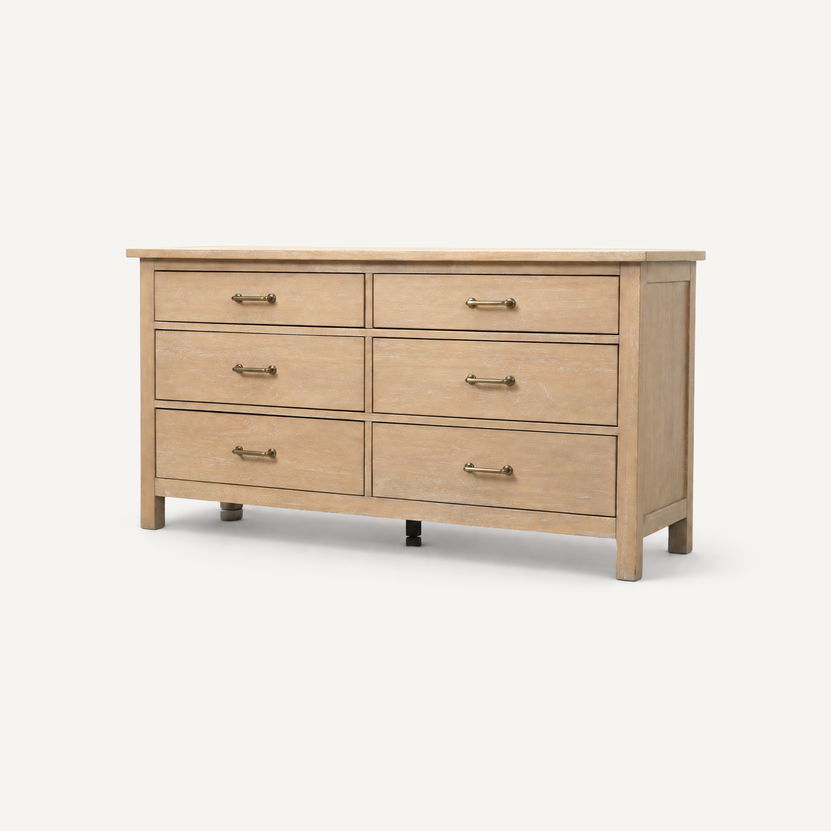 COLAMY HUSH Mid-Century Modern 6 Drawer Double Dresser for Bedroom