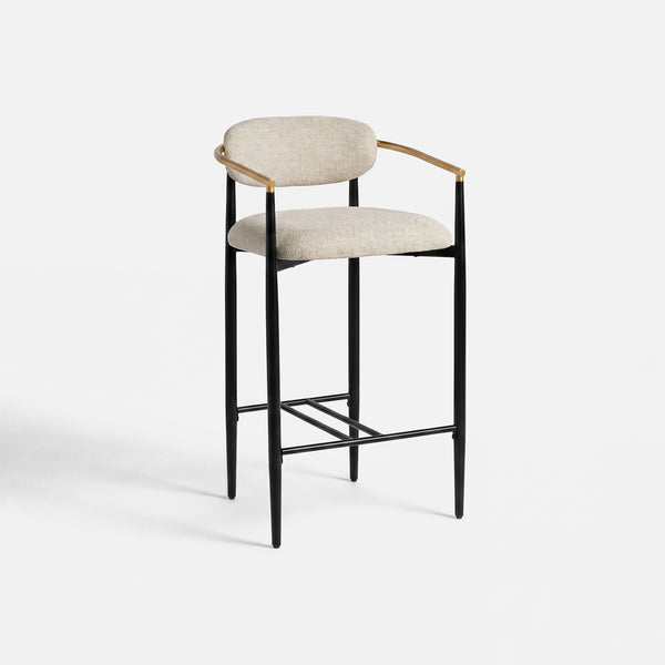 COLAMY MATRIX 29.5'' Upholstered Bar Height Bar Stools with Arms