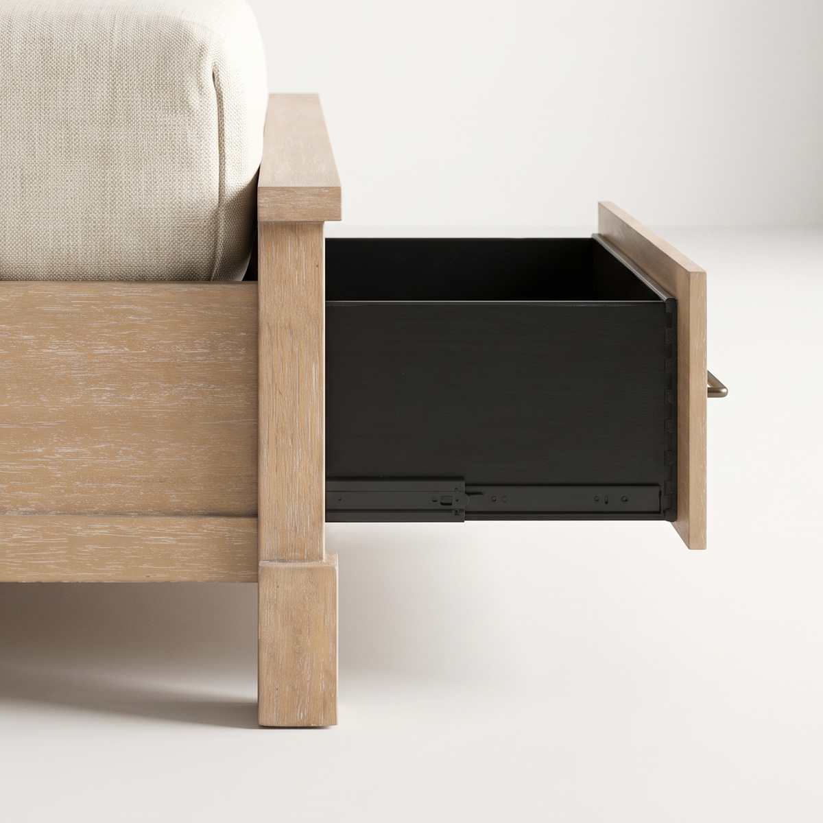 COLAMY HUSH Queen Bed Frame with 2 Storage Drawers & Upholstered Headboard
