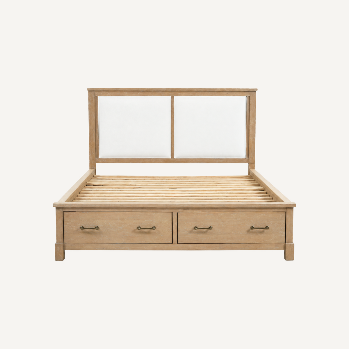 COLAMY HUSH Queen Bed Frame with 2 Storage Drawers & Upholstered Headboard