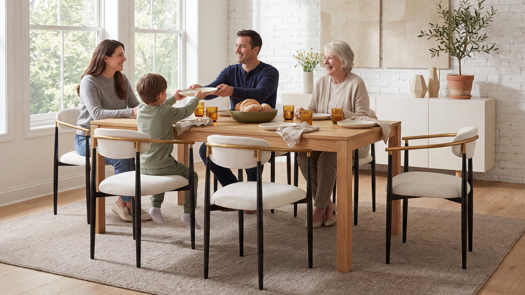 COLAMY MATRIX 19.5'' Upholstered Dining Chairs with Arms