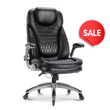 COLAMY Beige Color Ergonomic High Back Office Chair Thickened Headrest & Cushion Model.6686