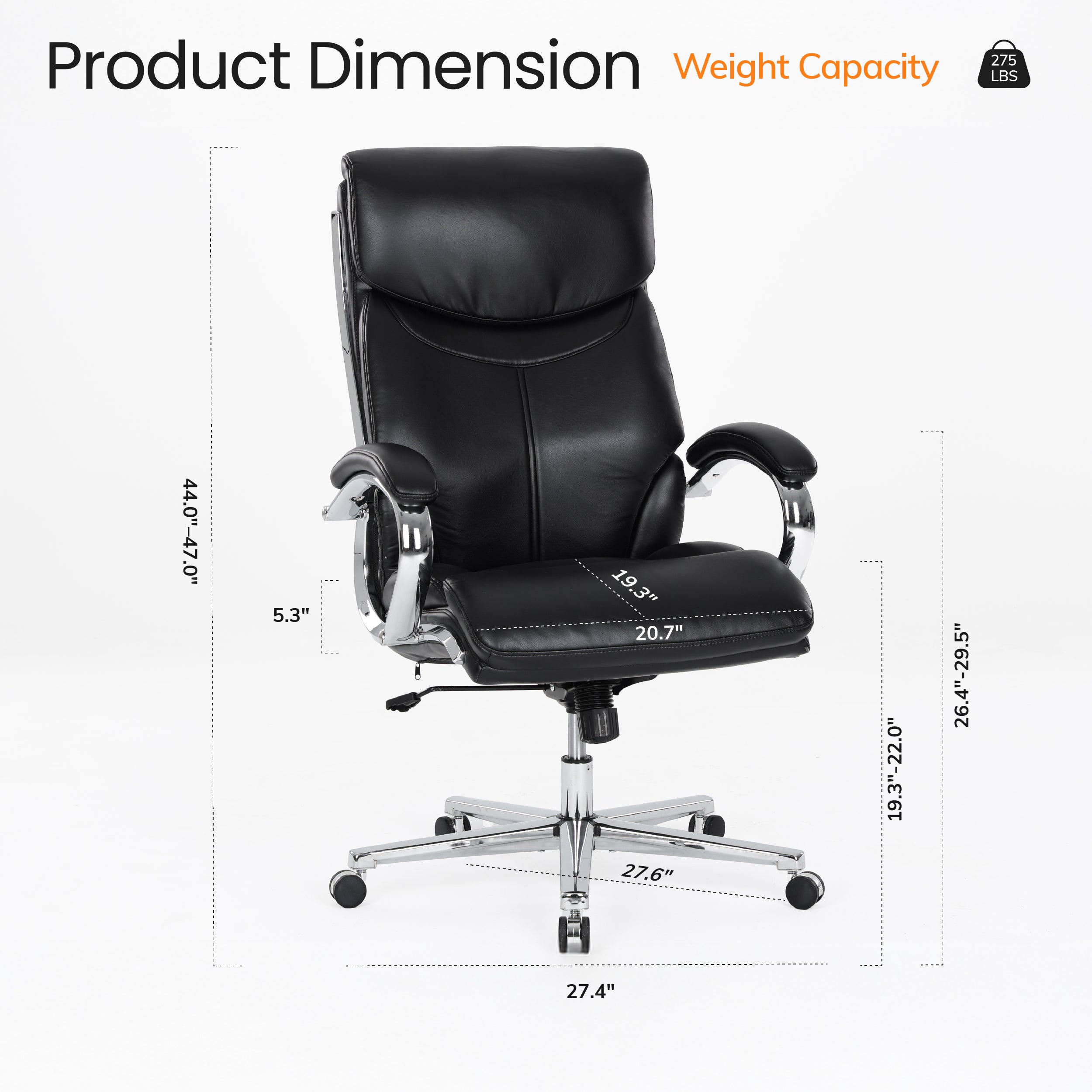 COLAMY MARCUS One-Piece Setup Swivel Office Chair