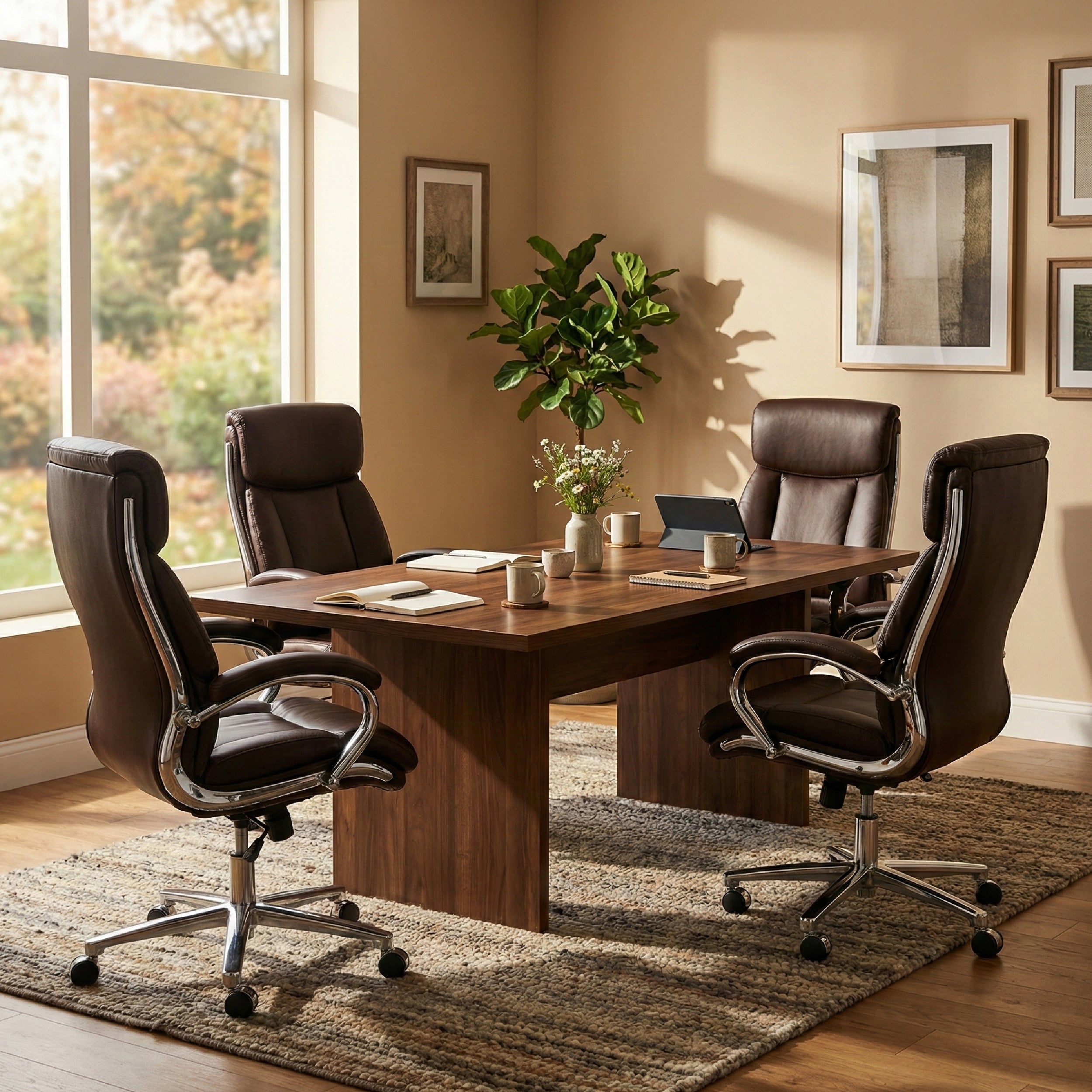 COLAMY MARCUS One-Piece Setup Swivel Office Chair