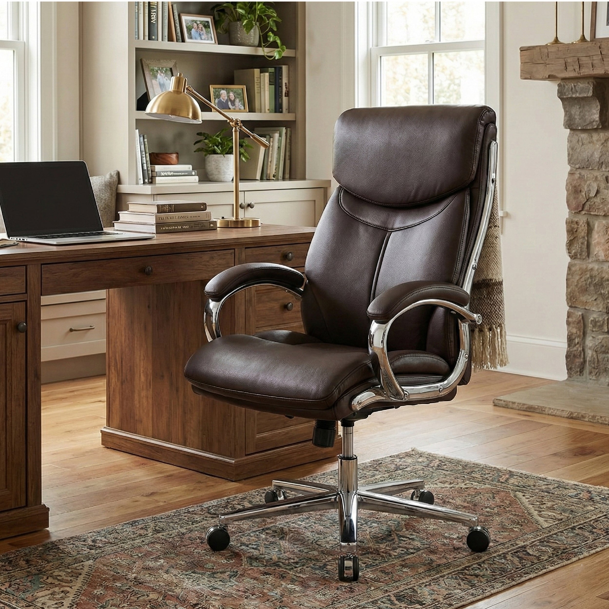 COLAMY MARCUS One-Piece Setup Swivel Office Chair