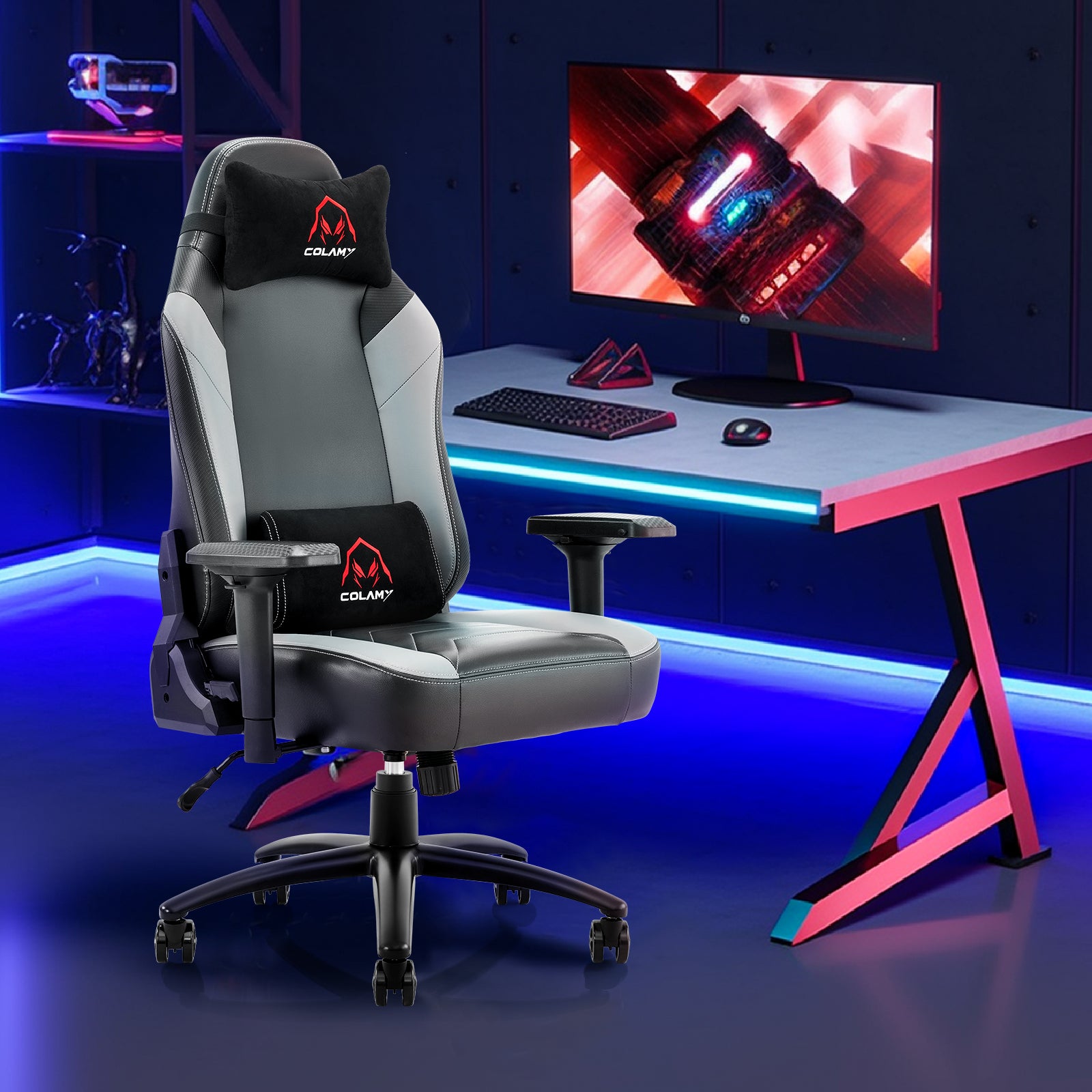 COLAMY Ergonomic Big and Tall 350lbs Gaming Chair Designed for Gamers