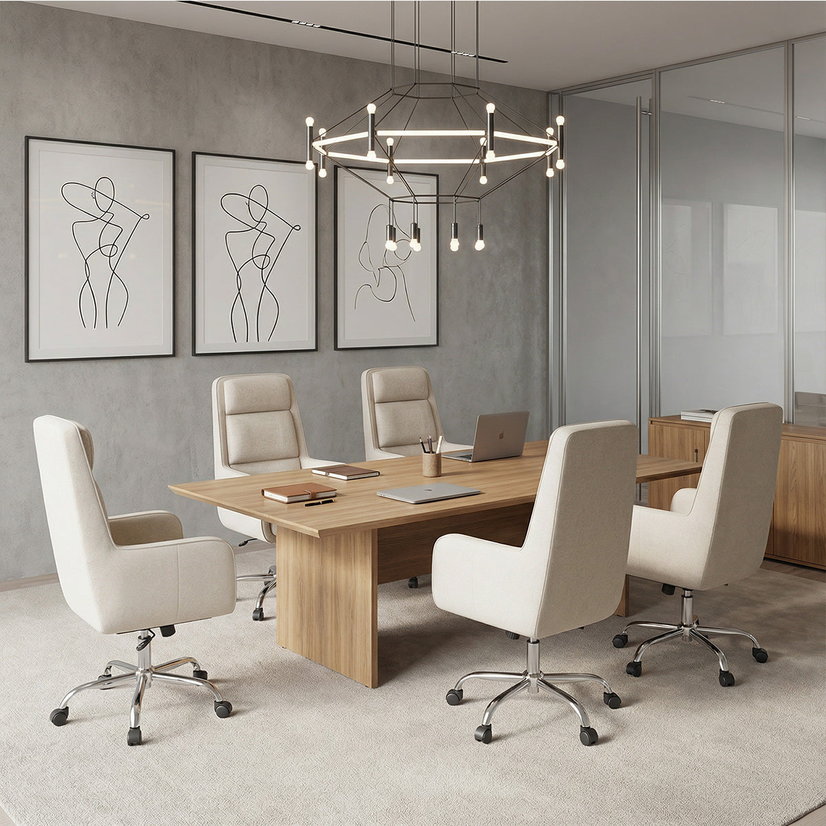 COLAMY COCOON High-Load Cloud Comfort Swivel Office Chair for Home & Beyond