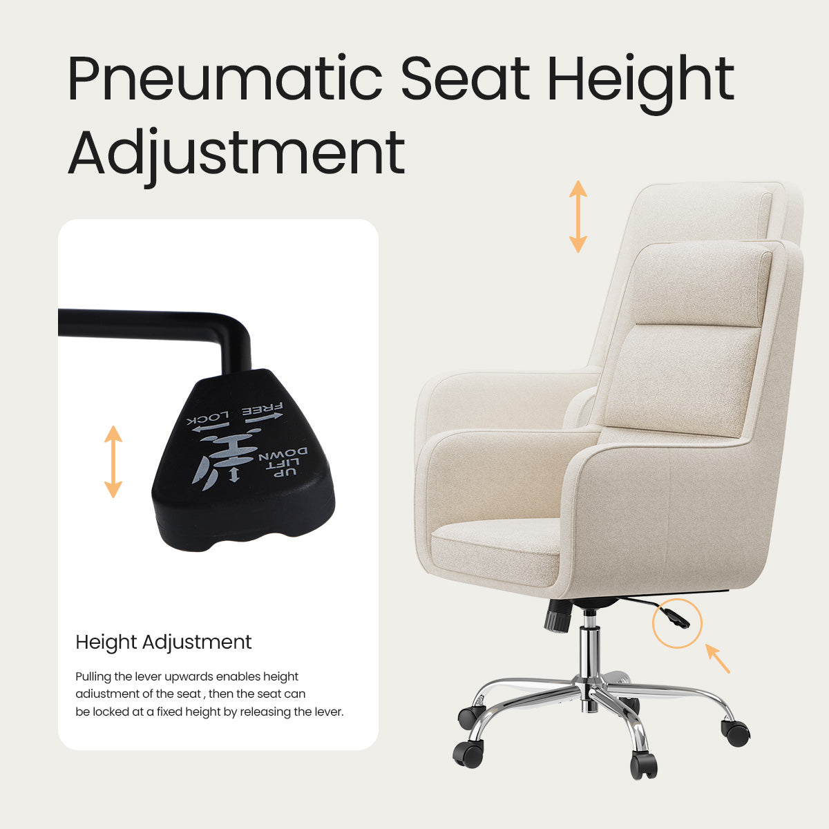 COLAMY COCOON High-Load Cloud Comfort Swivel Office Chair for Home & Beyond