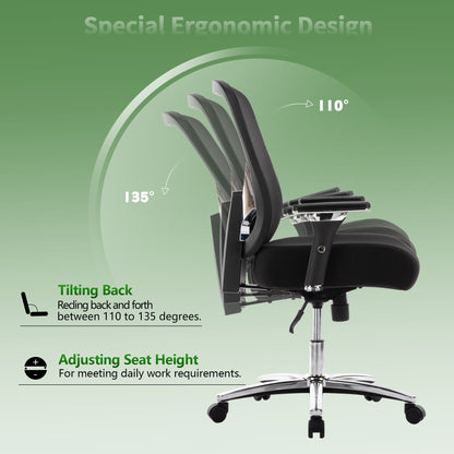 COLAMY Executive 500lbs Mesh Office Chair Ergonomic Desk Chair Model.3088