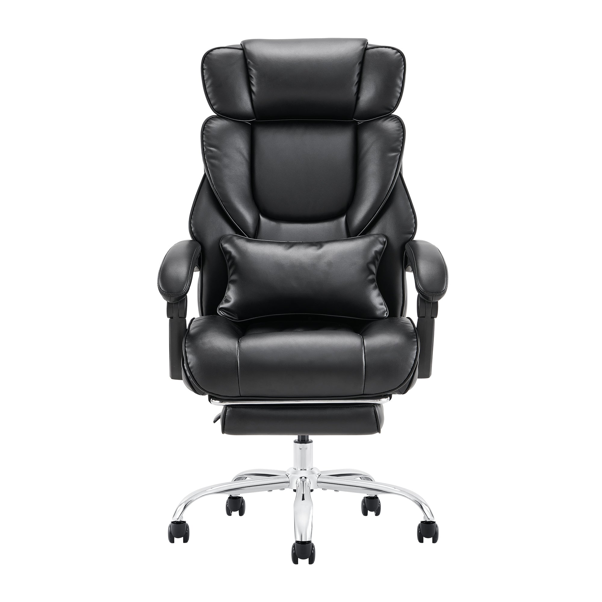 COLAMY Leather 300lbs Office Chair Reclining Gaming Chair with Footrest Model.6754