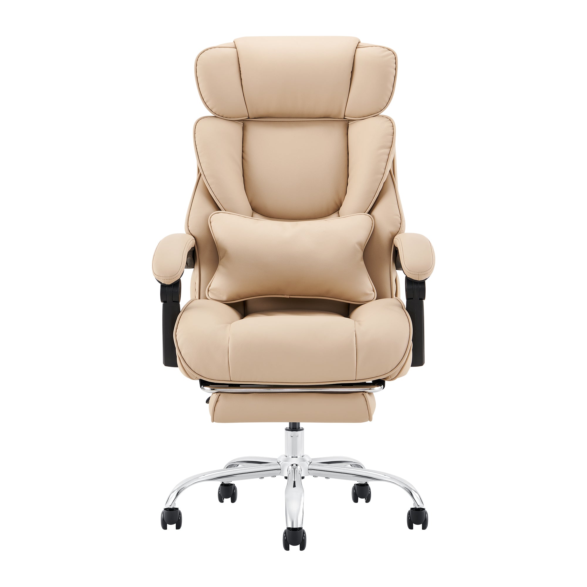 COLAMY Leather Reclining Office Chair with Footrest 300lbs Model 