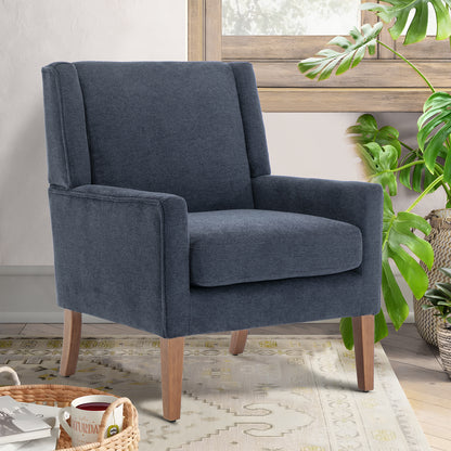 COLAMY Modern Wing-back Fabric Accent Chair with Wood Legs