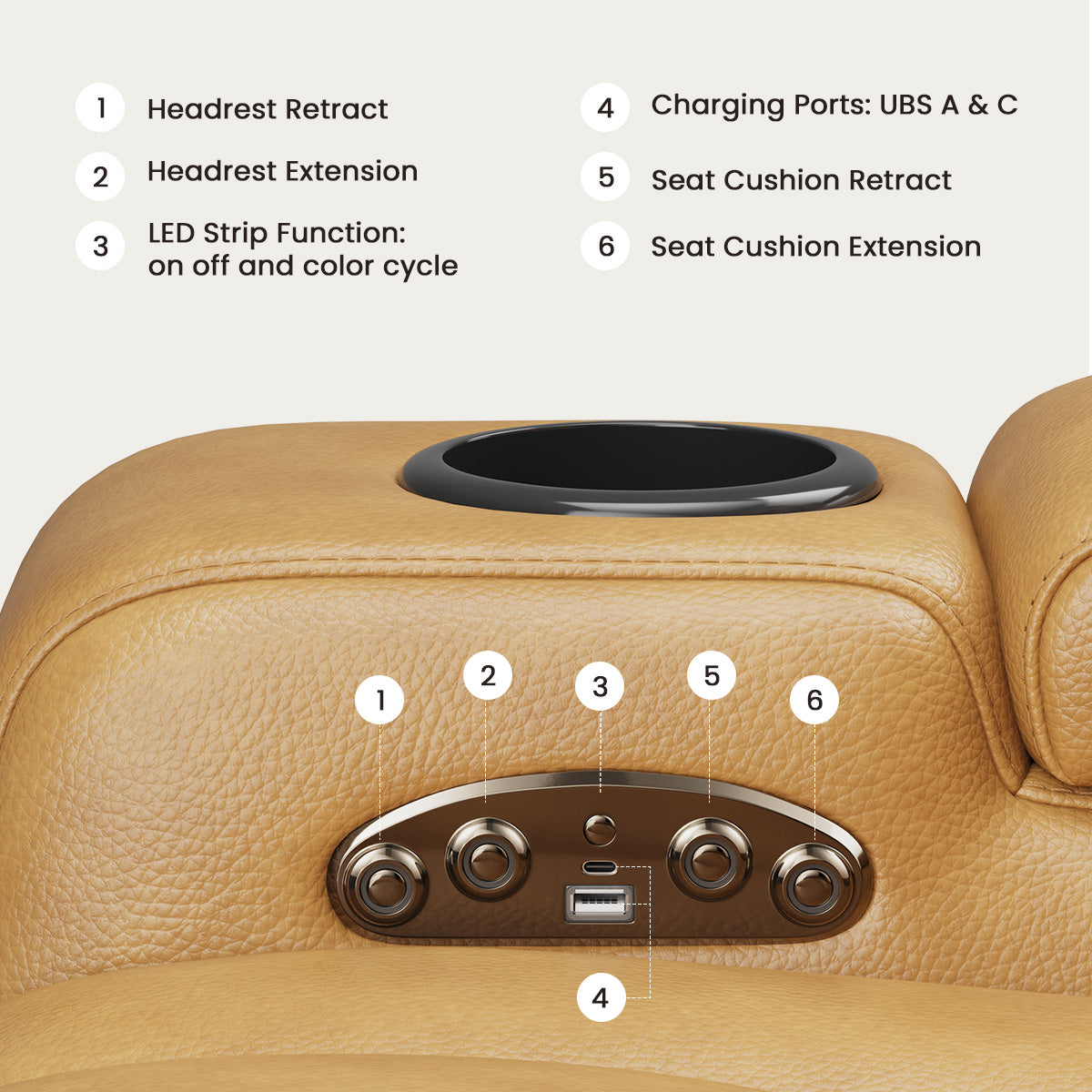 COLAMY SERENO Full-Power Adjustable Recliner