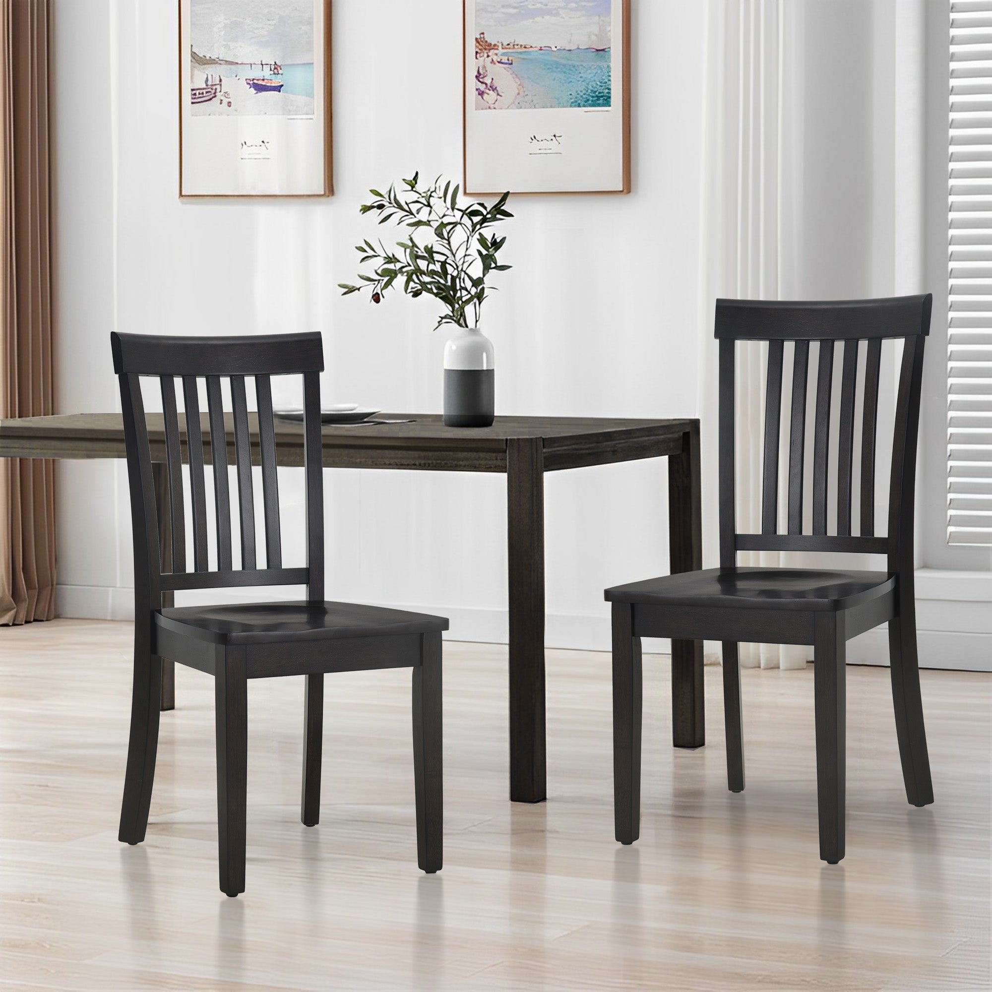 COLAMY Wooden Spindle Dining Chair