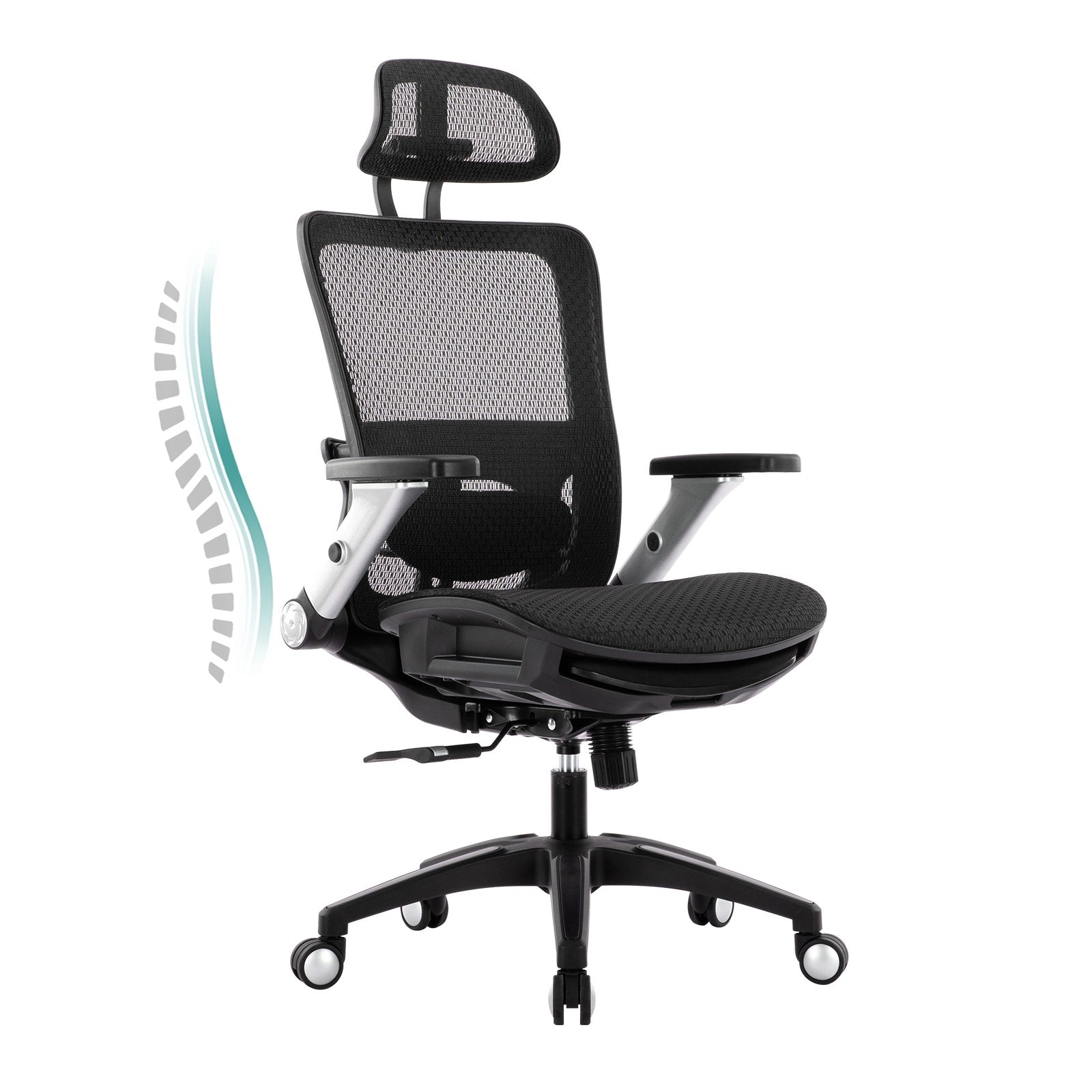 COLAMY 275lbs Executive High Back Mesh Office Chair with Footrest Model.2577